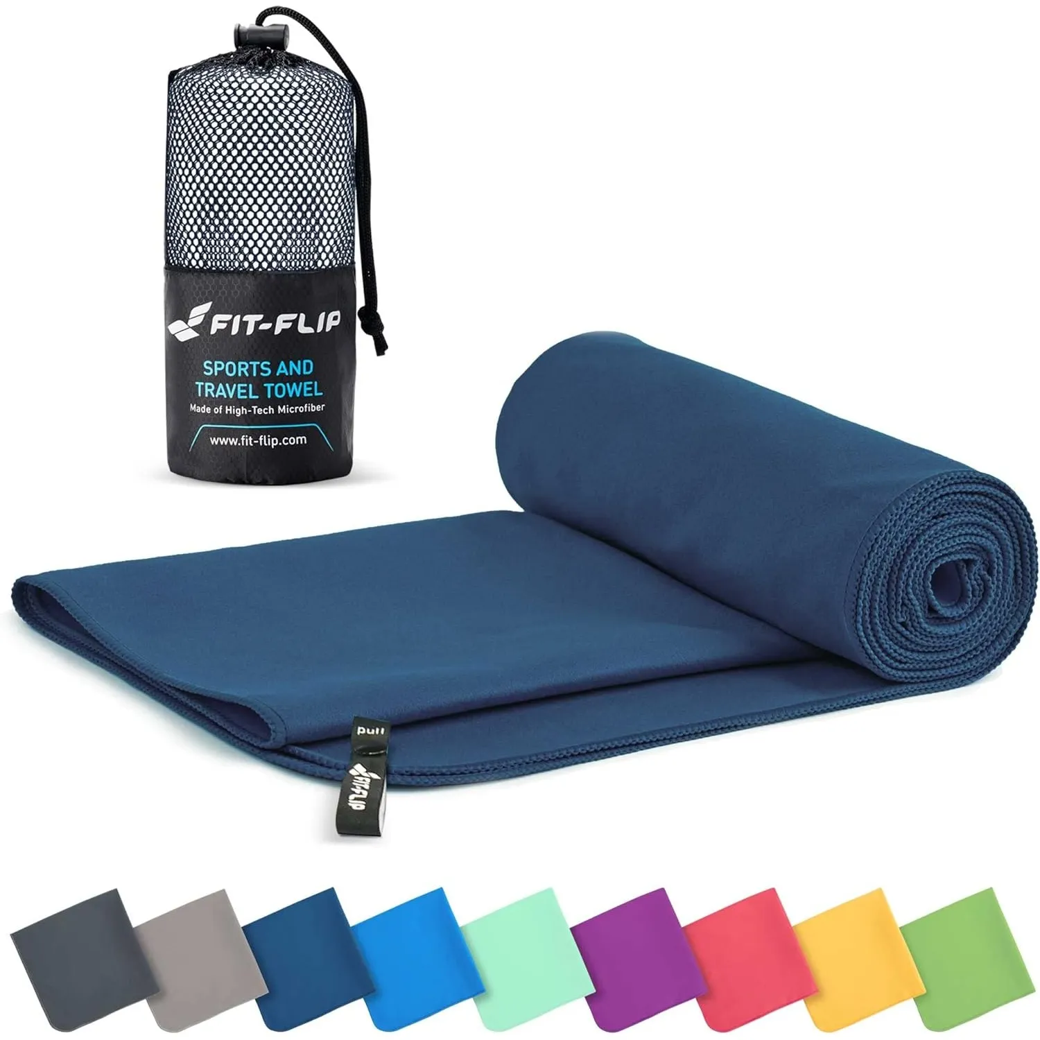 Fit-Flip Mikrofaser Handtuch schnelltrocknend für Fitness, Sport & Sauna