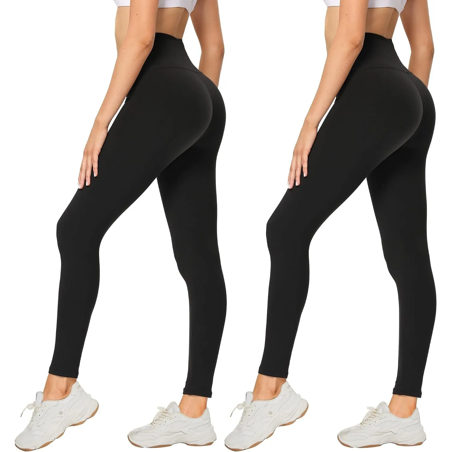 AMIYOYO 2er Pack Leggings für Damen High Waist Sporthose