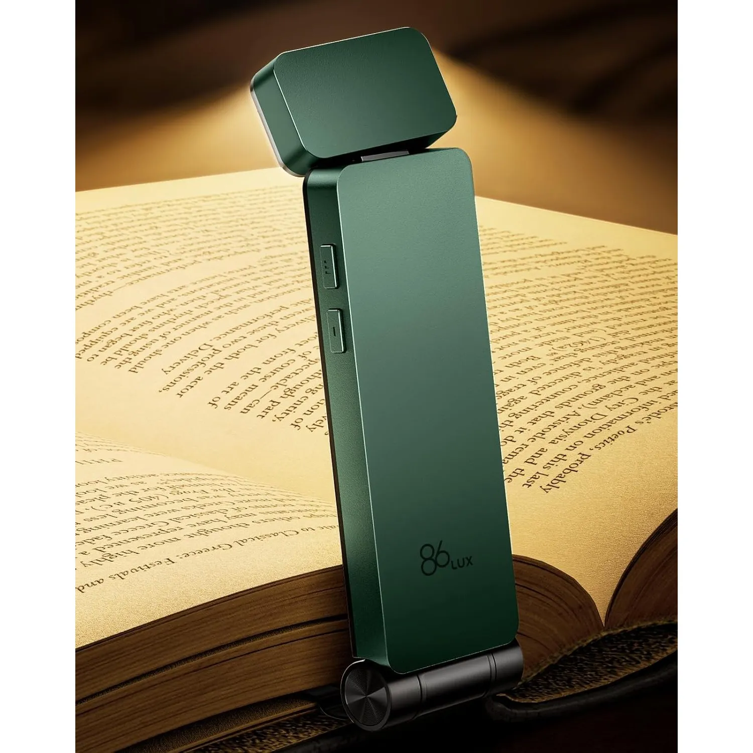 86lux Leselampe Buch Klemme，Wiederaufladbare Buchlampe zum Lesen im Bett | Ultraleichte LED Klemmlampe mit 3 Bernsteinf…