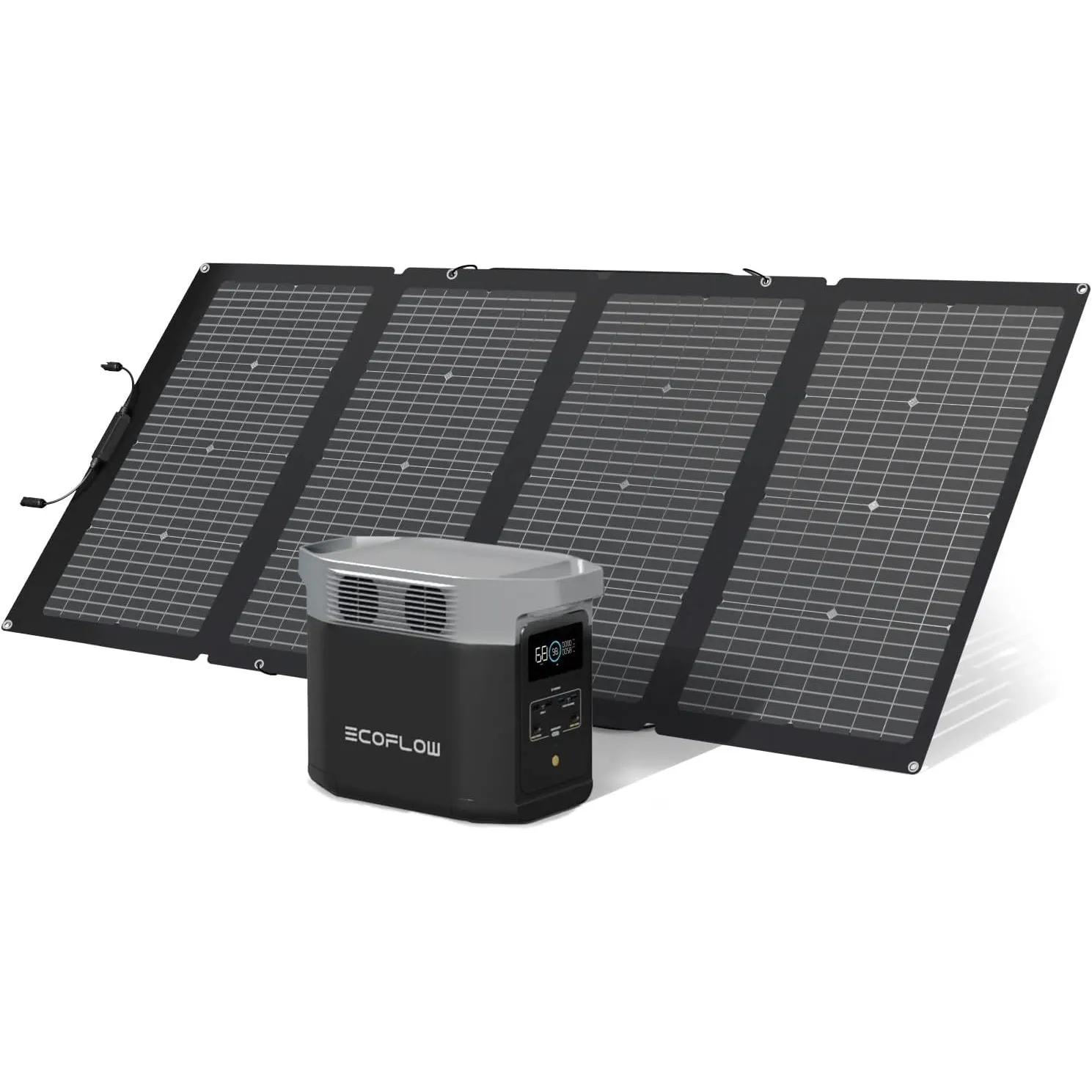 EcoFlow DELTA 2 tragbare Powerstation mit 220W Solar Panel