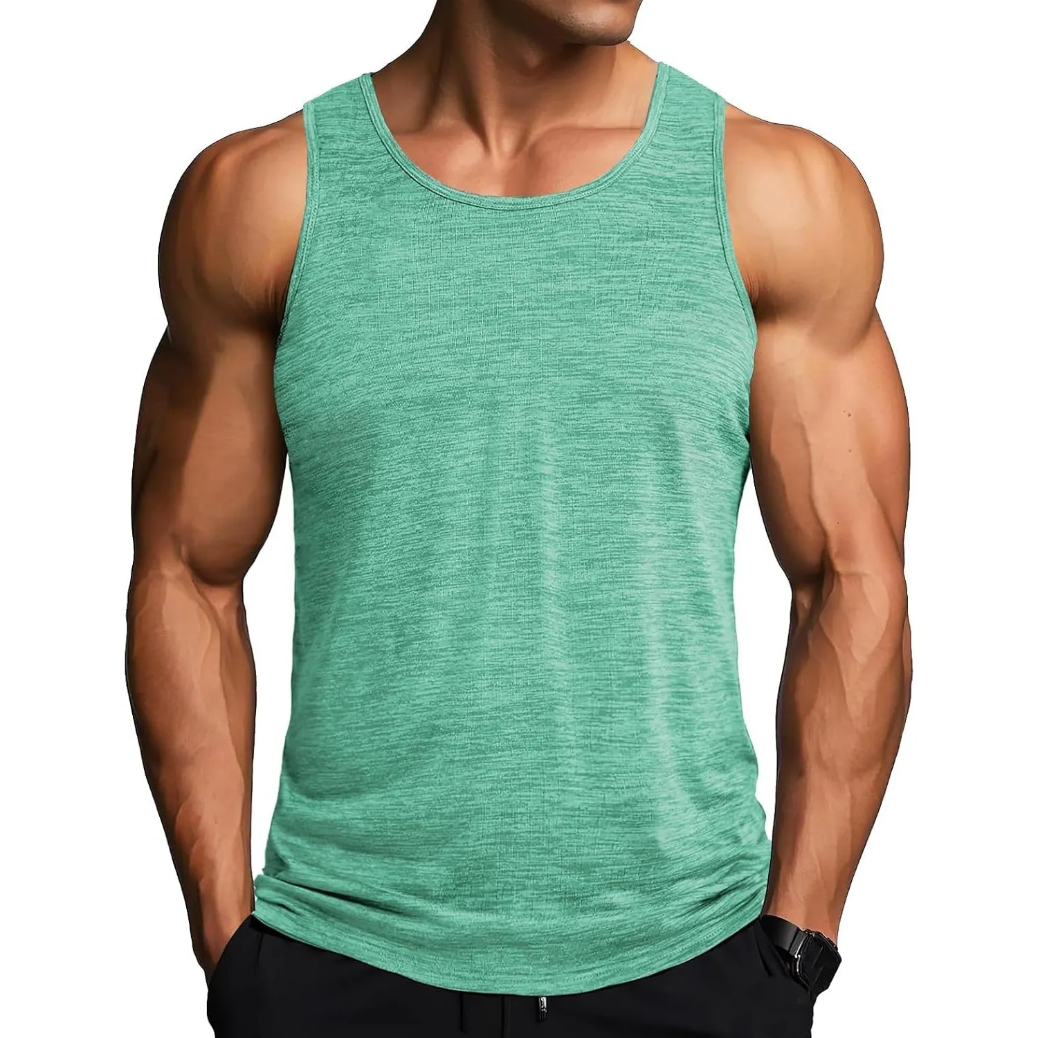 MAGCOMSEN Herren Tank Tops Leicht Achselshirt Ärmellos Quick Dry Sport T-Shirt Laufen Fitness Tankshirts Sommer Outdoor…