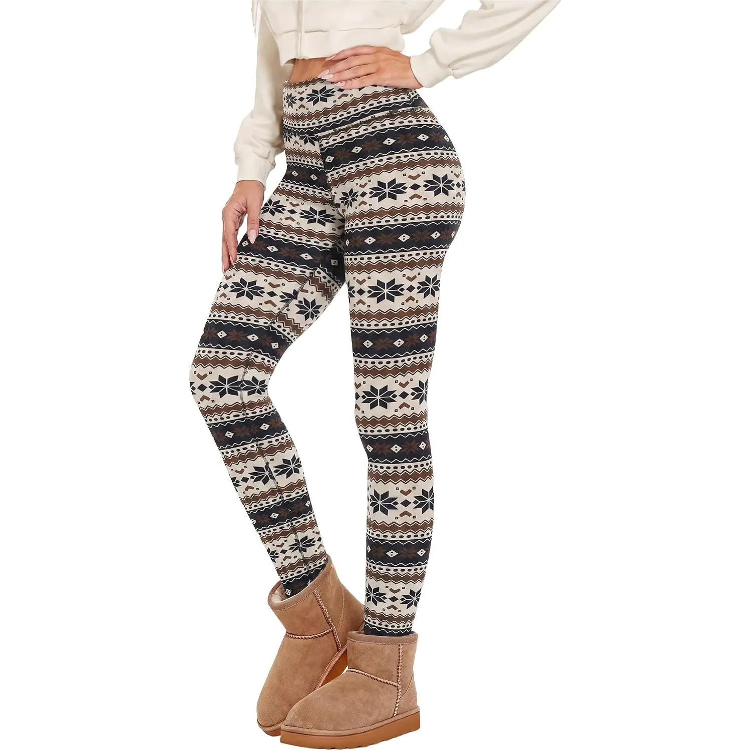DDOBB Thermo Leggings Damen Winter High Waist Thermohose