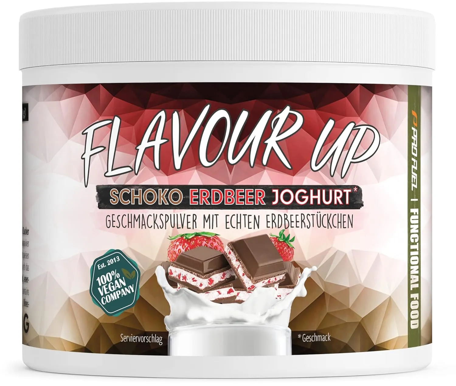 Flavour Up Flavouring Powder, Choco Strawberry Yogurt, 250 g, Delicious Taste and Sweetness, Only 11 kcal per Serving, …