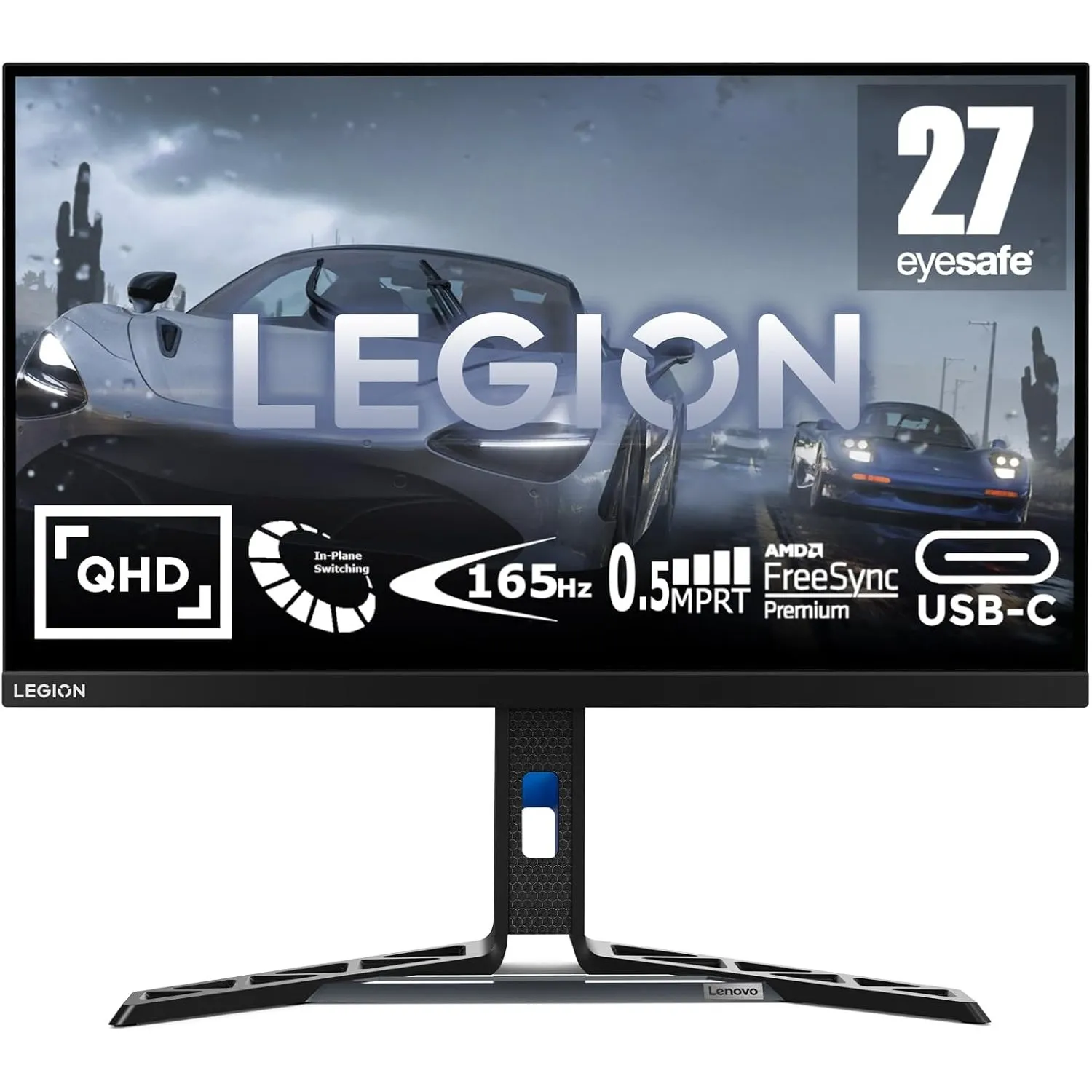 Lenovo Legion Y27h-30 | 27" QHD Gaming Monitor | 2560x1440 | 180Hz | 400 nits | 0,5ms Reaktionszeit | IPS-Panel | USB 3…