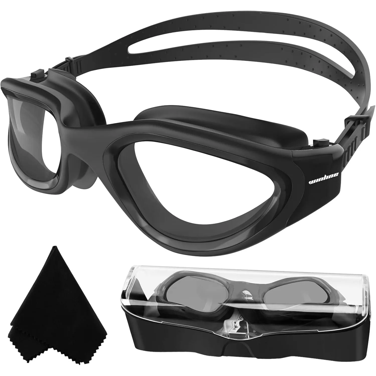 Winline Schwimmbrille Erwachsene Jugendliche,Anti-Beschlag-UV-Schutz Wasserdicht klare Sicht einfach einzustellen mit w…