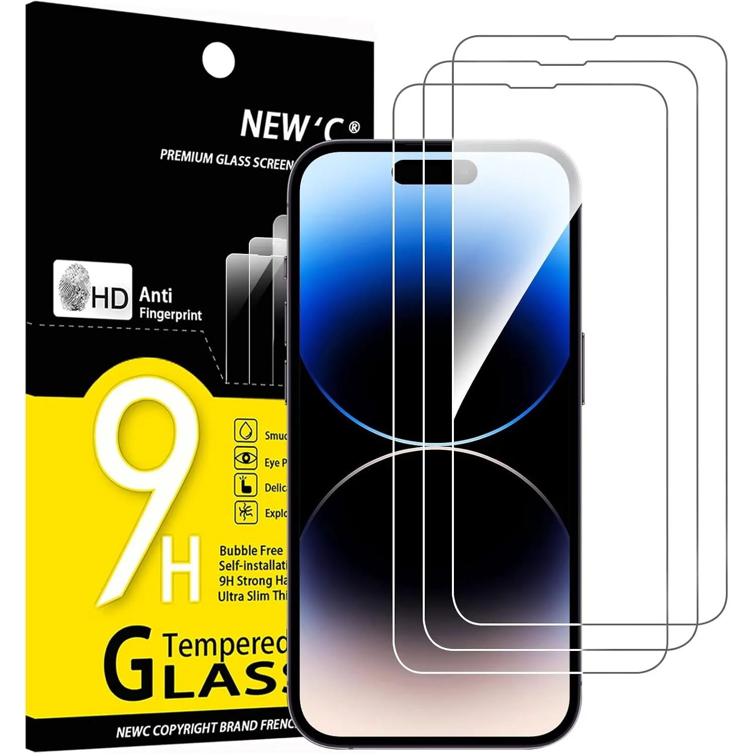 NEW'C Schutzfolie für iPhone 14 Pro für Panzerglas