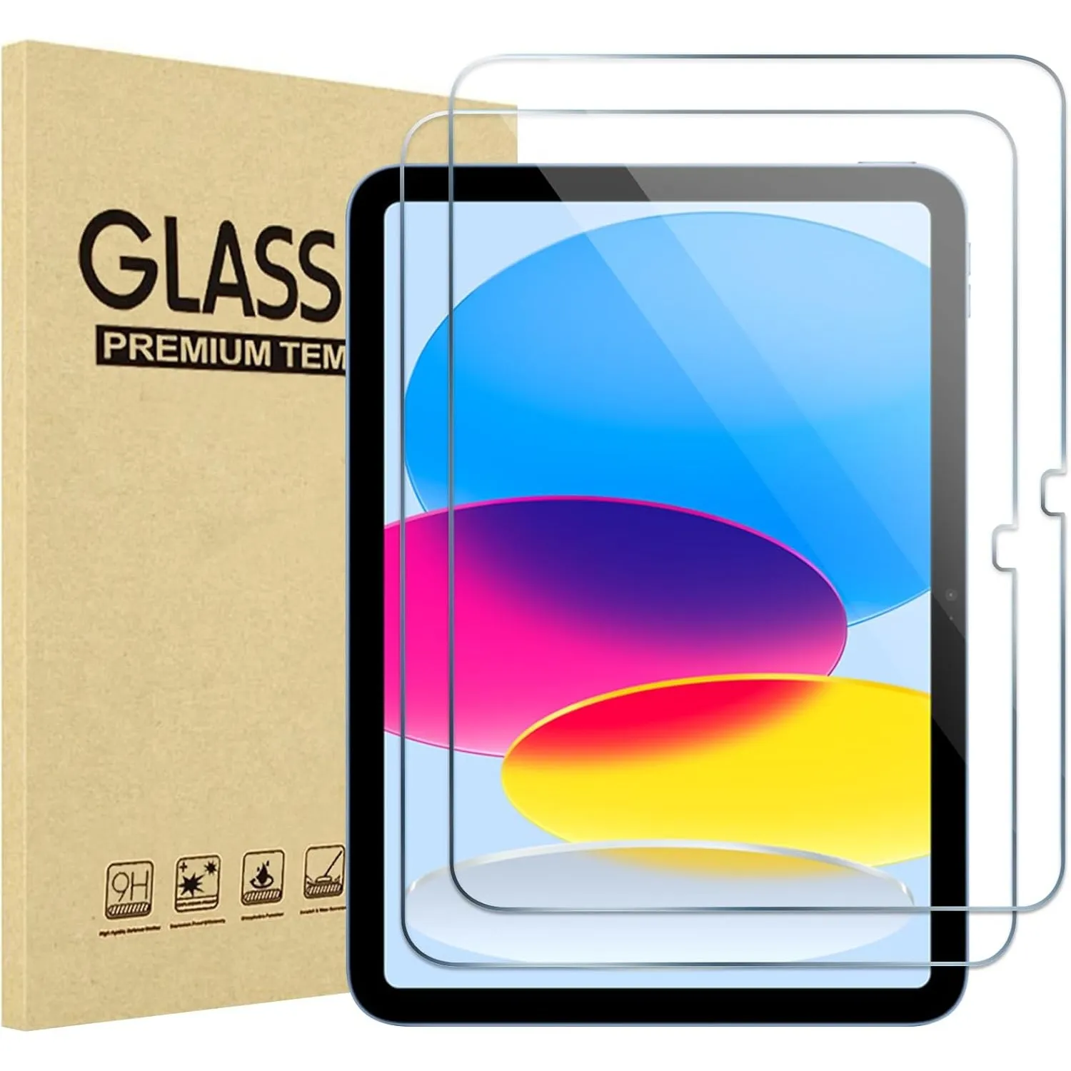 ProCase 2 Stück 9H Schutzglas iPad 10,9 Zoll 10.Gen/iPad 11 Zoll A16