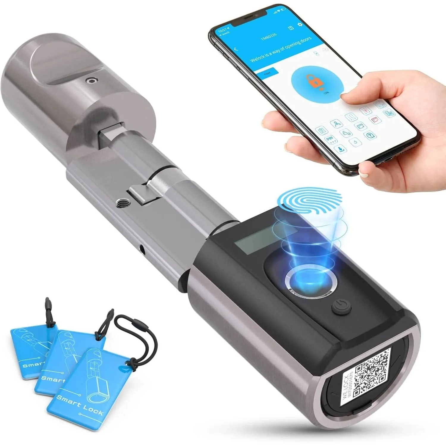 WELOCK Touch41 Türschloss Fingerabdruck EU-Profil IP65Wasserdichtes Schloss