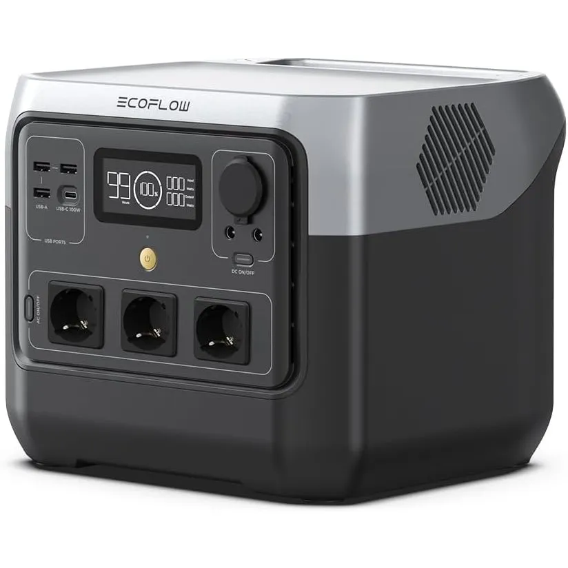 EF ECOFLOW Tragbare Powerstation RIVER 2 Pro, 768 Wh Solargenerator mit LiFeP04, Schnellladung in 70 Minuten, 3x 800 W …
