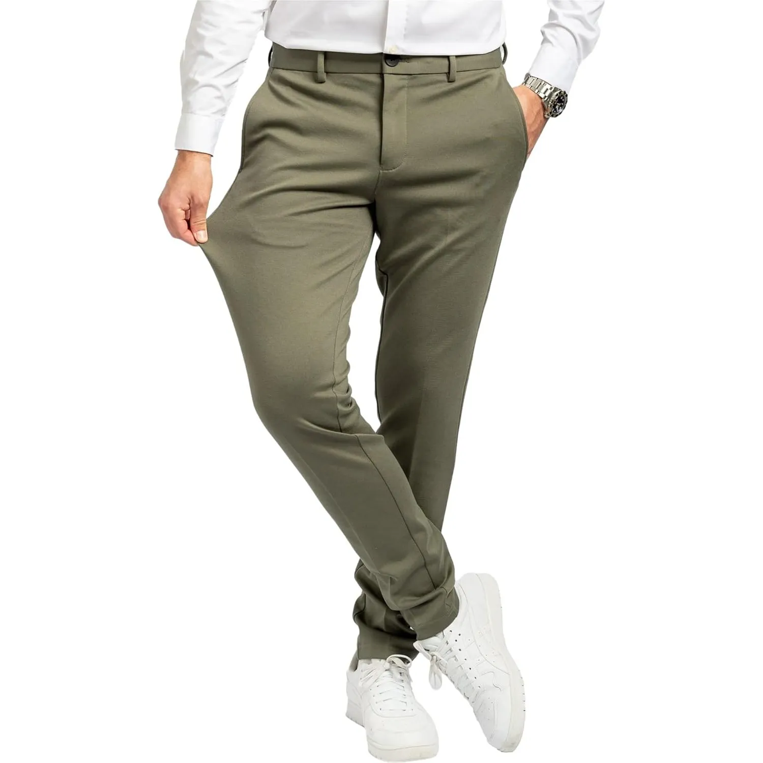 Performance Pants Chinohose Herren Slim Fit | Super Stretch Anzughose