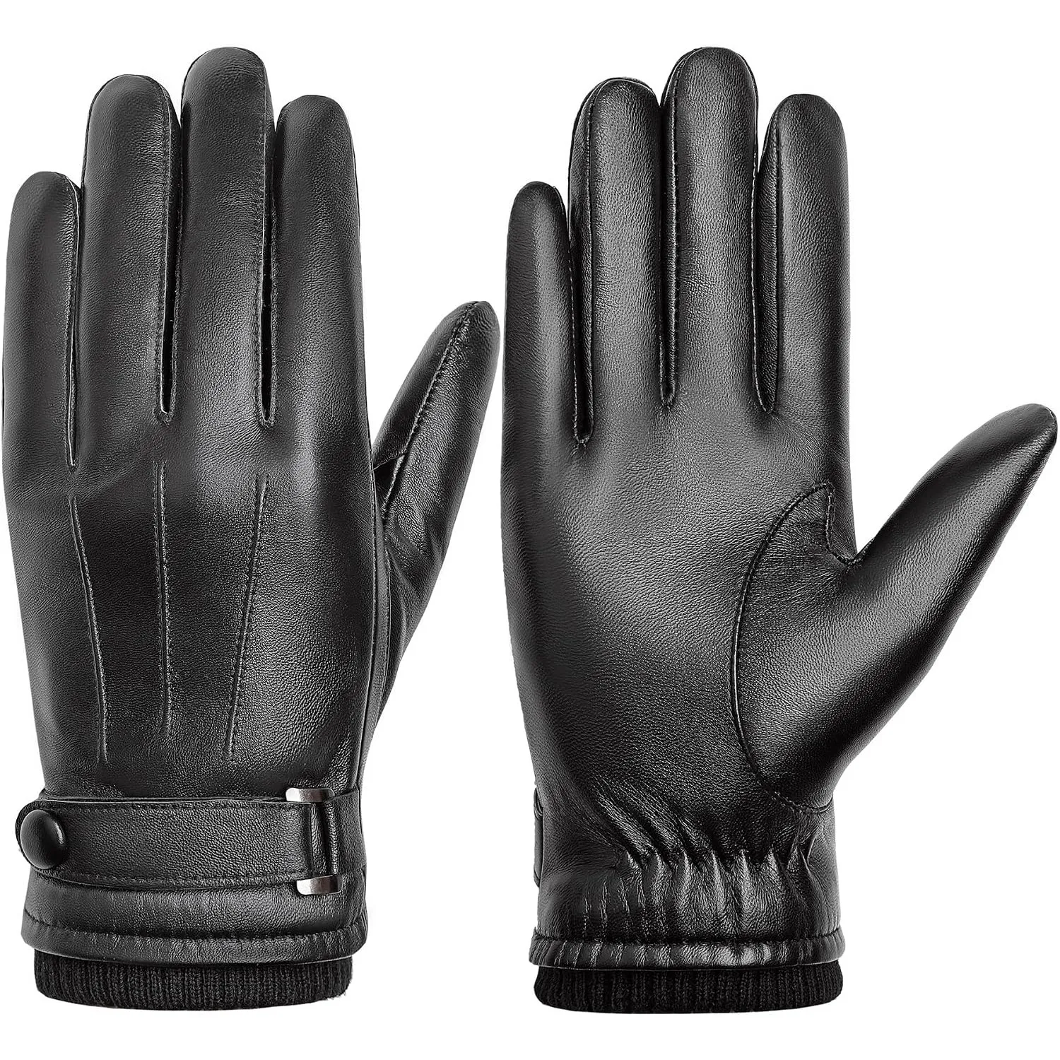 Lederhandschuhe Herren Winter Echtleder Touchscreen Winterhandschuhe