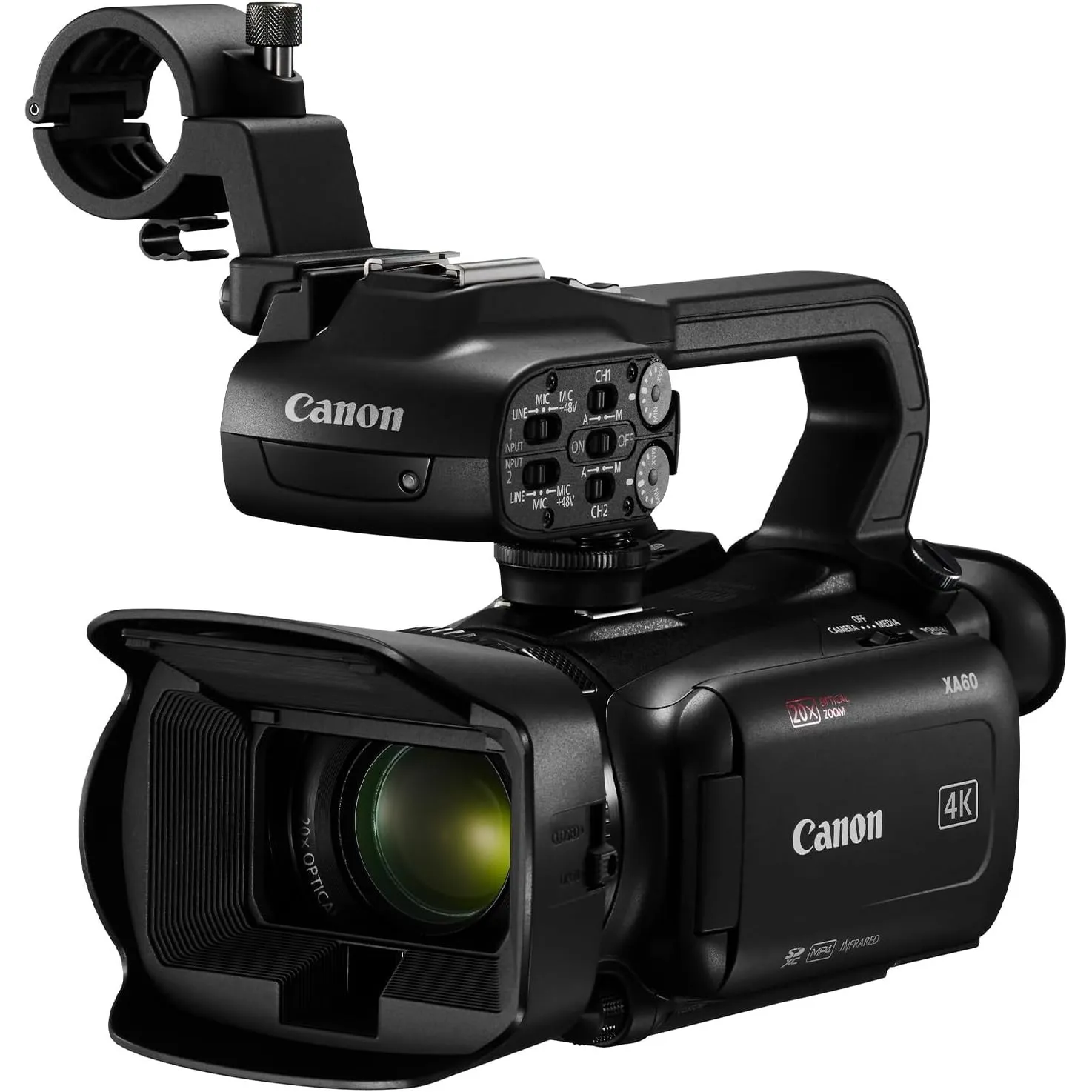 Canon XA60 Professionelle 4K Videokamera, 20x optischer Zoom, CMOS Sensor