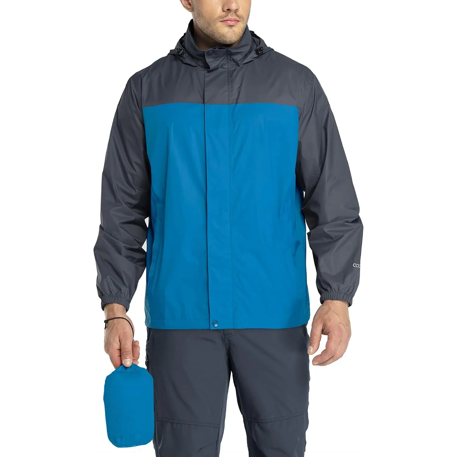 33,000ft Regenjacke Herren Leicht Wasserdicht Faltbare Regenmantel Fahrrad