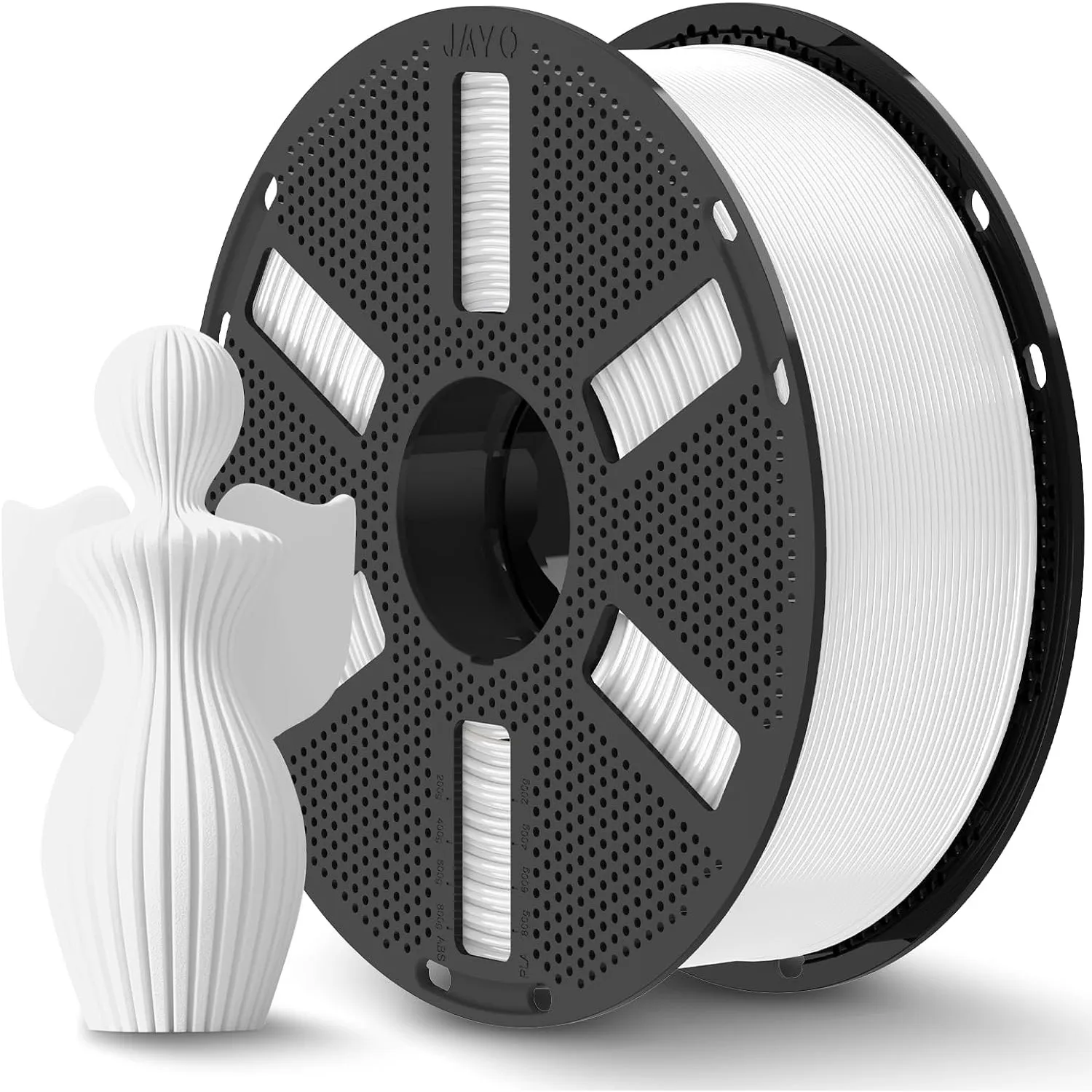 JAYO PLA+ Filament 1.75mm Weiß 1.1KG, PLA Plus 3D Druck Filament