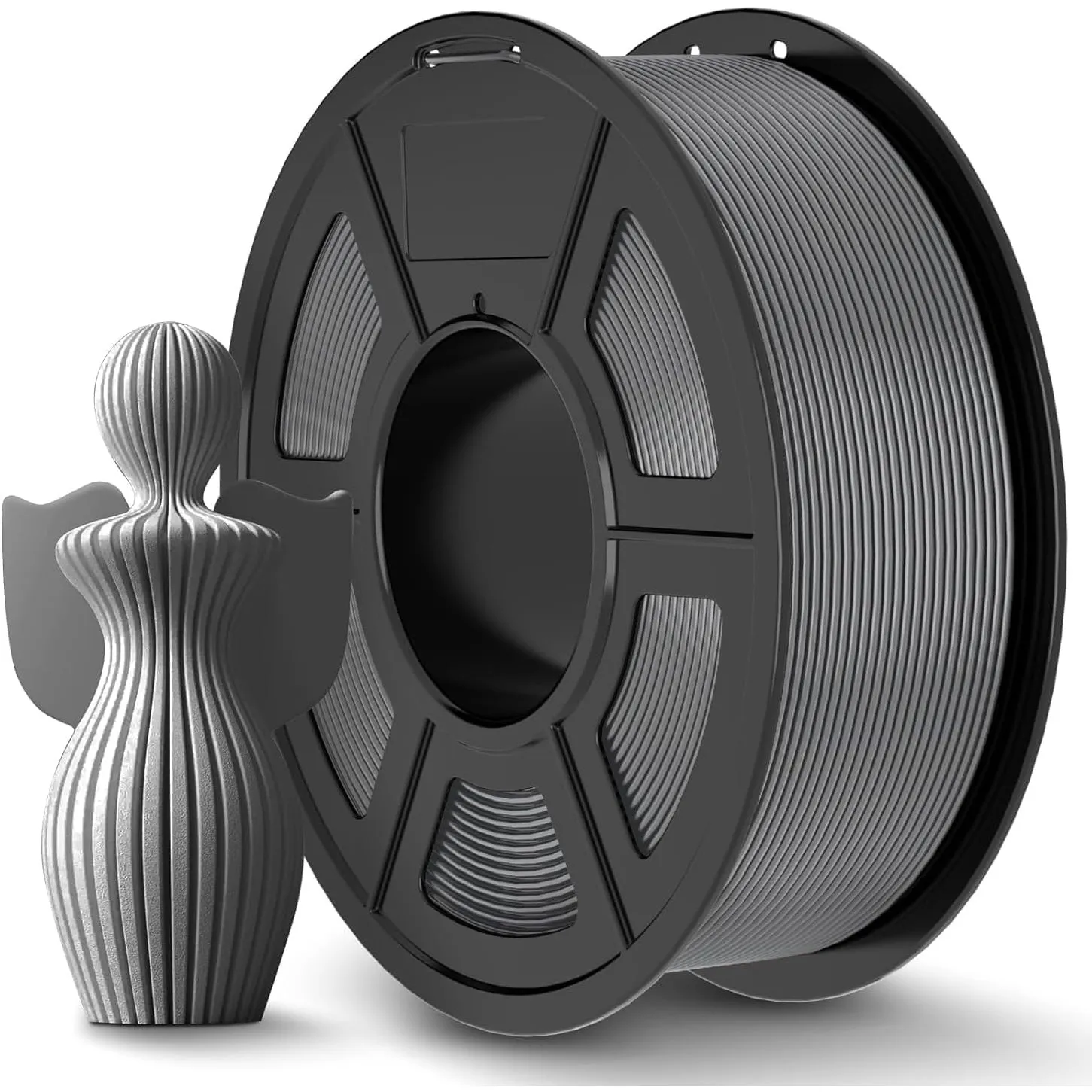 JAYO PLA+ Filament 1.75mm Grau 1.1KG, PLA Plus 3D Druck Filament | Erhöhte Zähigkeit, Verstopft Nicht, Neatly Wound, Ma…
