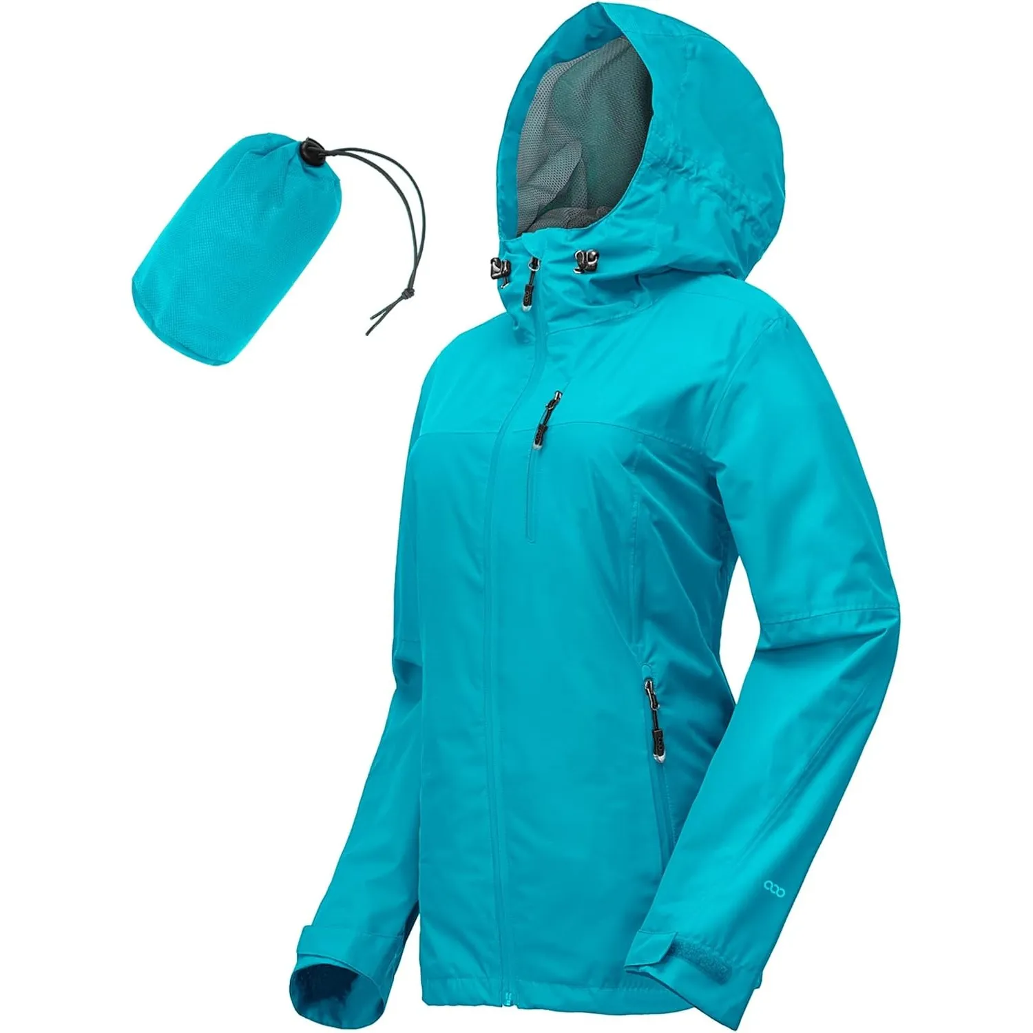 33,000ft Regenjacke Damen Wasserdicht Outdoorjacke Atmungsaktiv Herbst Übergangsjacke Leichte Jacke mit Kapuze Windbrea…