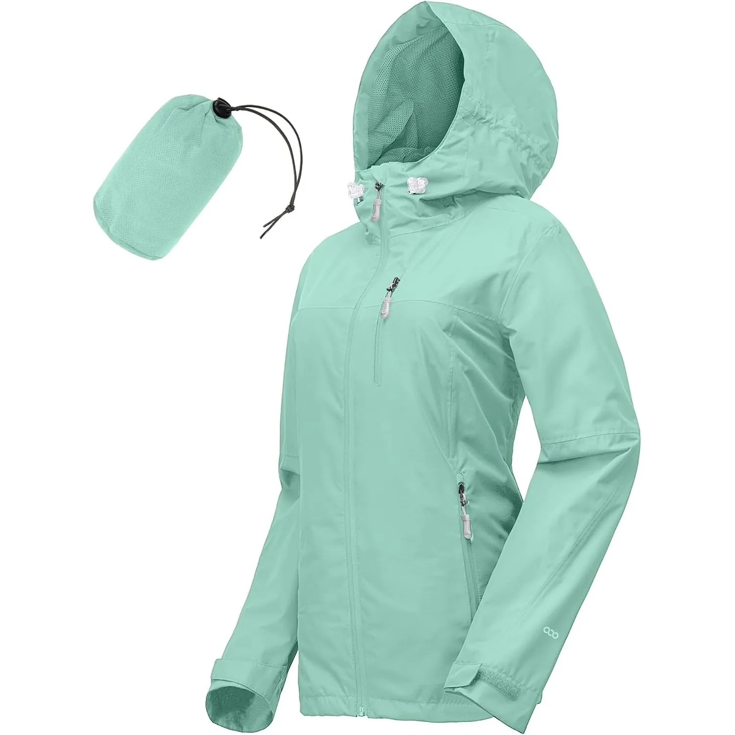 33,000ft Regenjacke Damen Wasserdicht Outdoorjacke Atmungsaktiv Herbst Übergangsjacke Leichte Jacke mit Kapuze Windbrea…