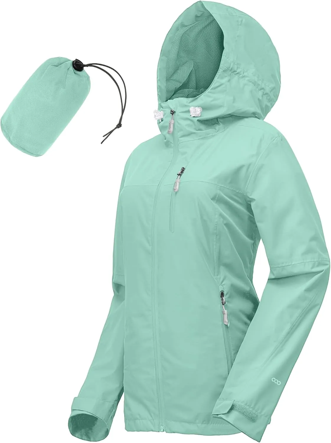 33,000ft Regenjacke Damen Wasserdicht Outdoorjacke Atmungsaktiv Herbst Übergangsjacke Leichte Jacke mit Kapuze Windbrea…