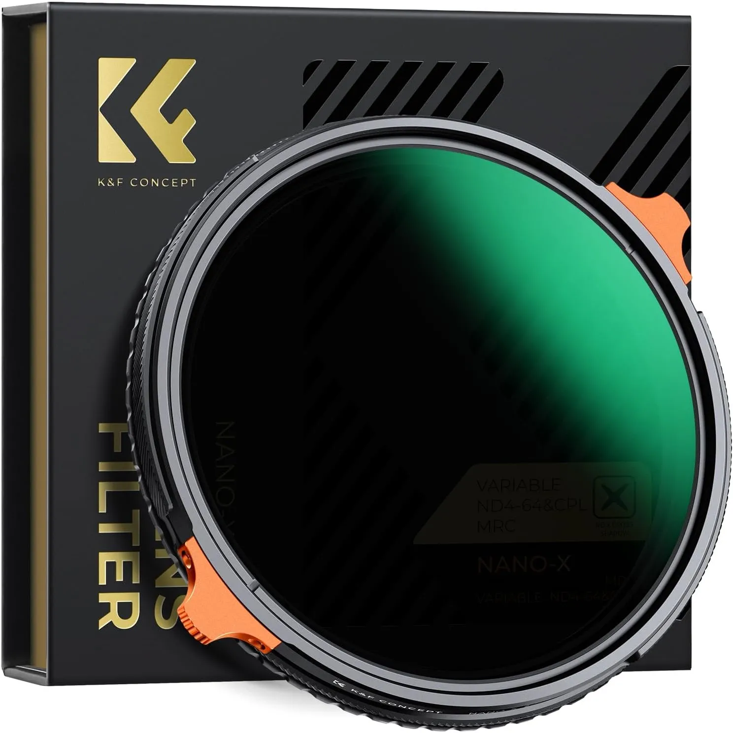 K&F CONCEPT 49mm Variabler ND4-ND64 & Polfilter(CPL) 2-IN-1 Filter