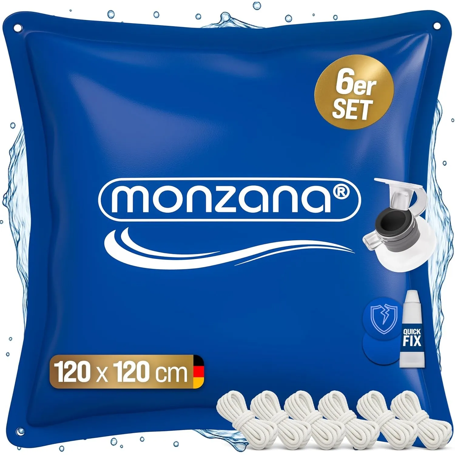 MONZANA 6X Poolkissen Winter XL Chlorbeständig rechteckig