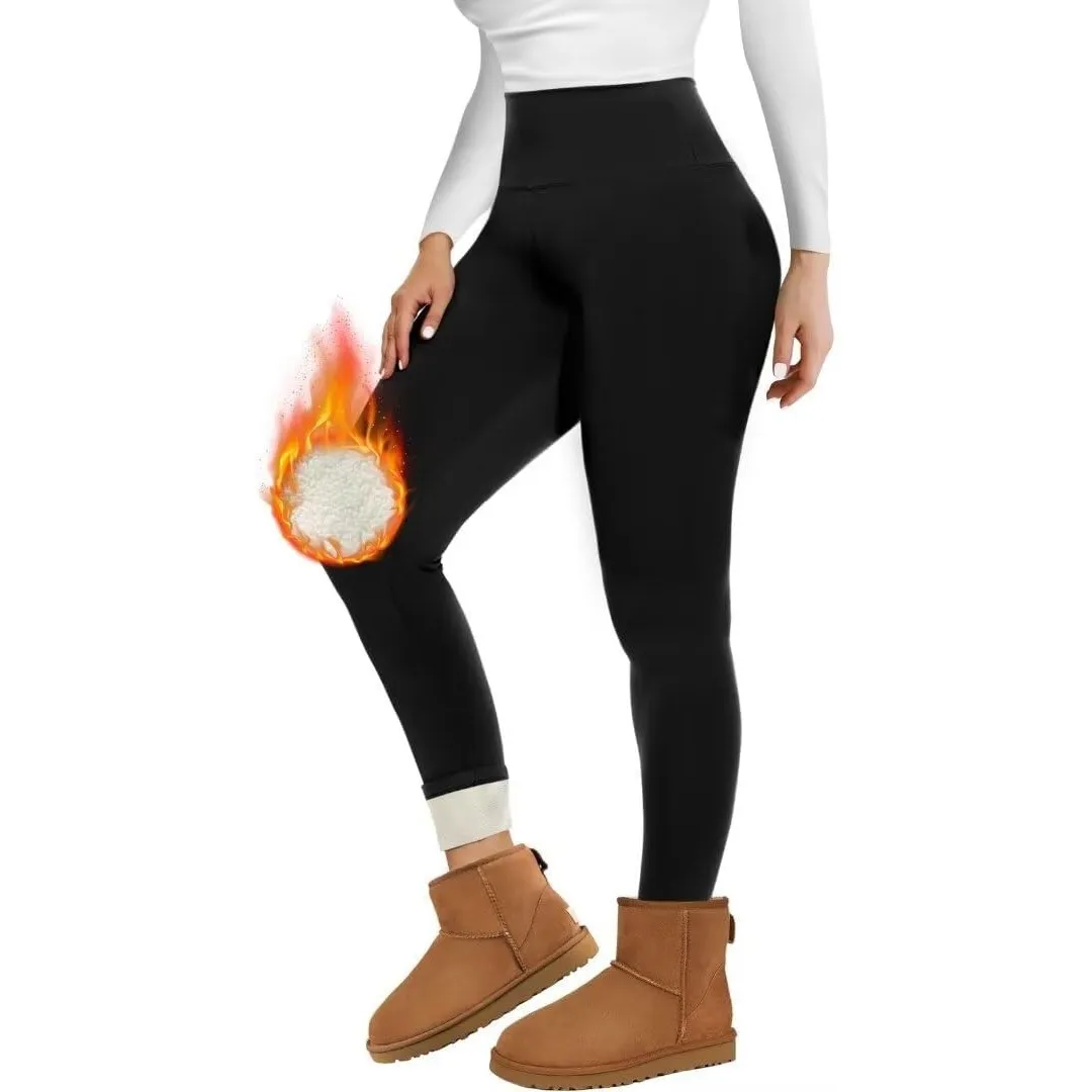 Missluck Thermo Leggings Damen Gefüttert Thermoleggings Verdickte Plüsch