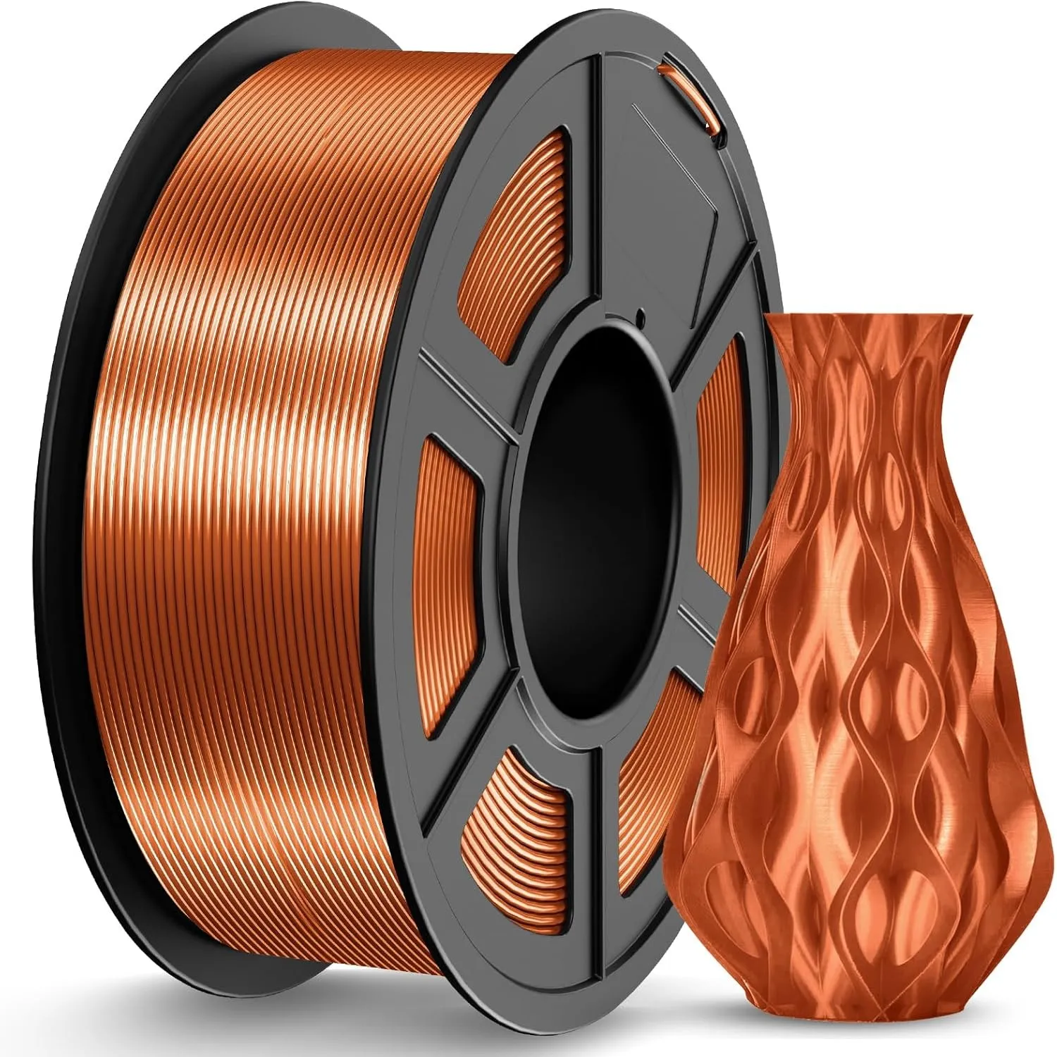 JAYO PLA Silk Filament 1.75mm, Shiny PLA 3D Drucker Filament, 1.1kg Spulen, Neatly Wound Filament, Maßgenauigkeit +/- 0…