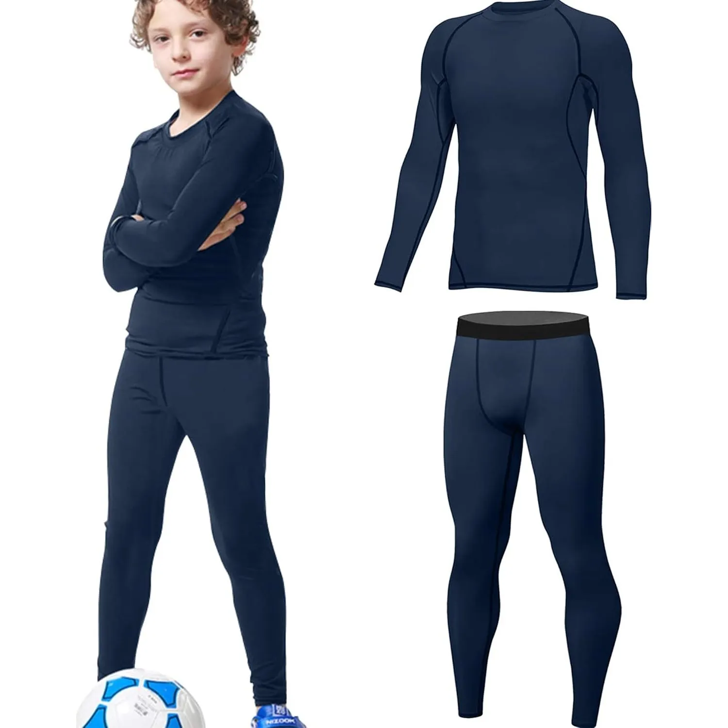 HOPLYNN - Thermal Underwear Set für Kinder Funktionsunterwäsche Skiunterwäsche Jungen Atmungsaktiv Thermo Unterwäsche W…