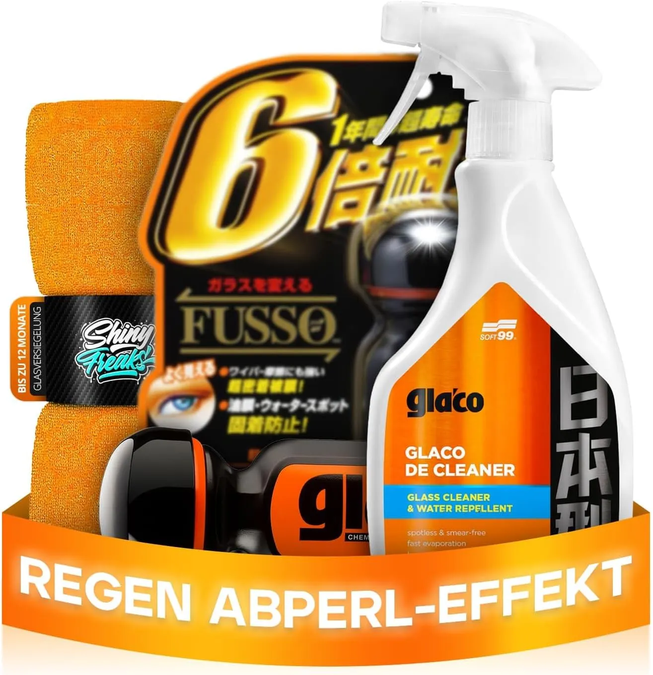 Glasversiegelung Set: Soft99 Ultra Glaco (70ml) Scheibenversiegelung Auto + Soft99 Glaco De Cleaner (500ml) Glasreinige…