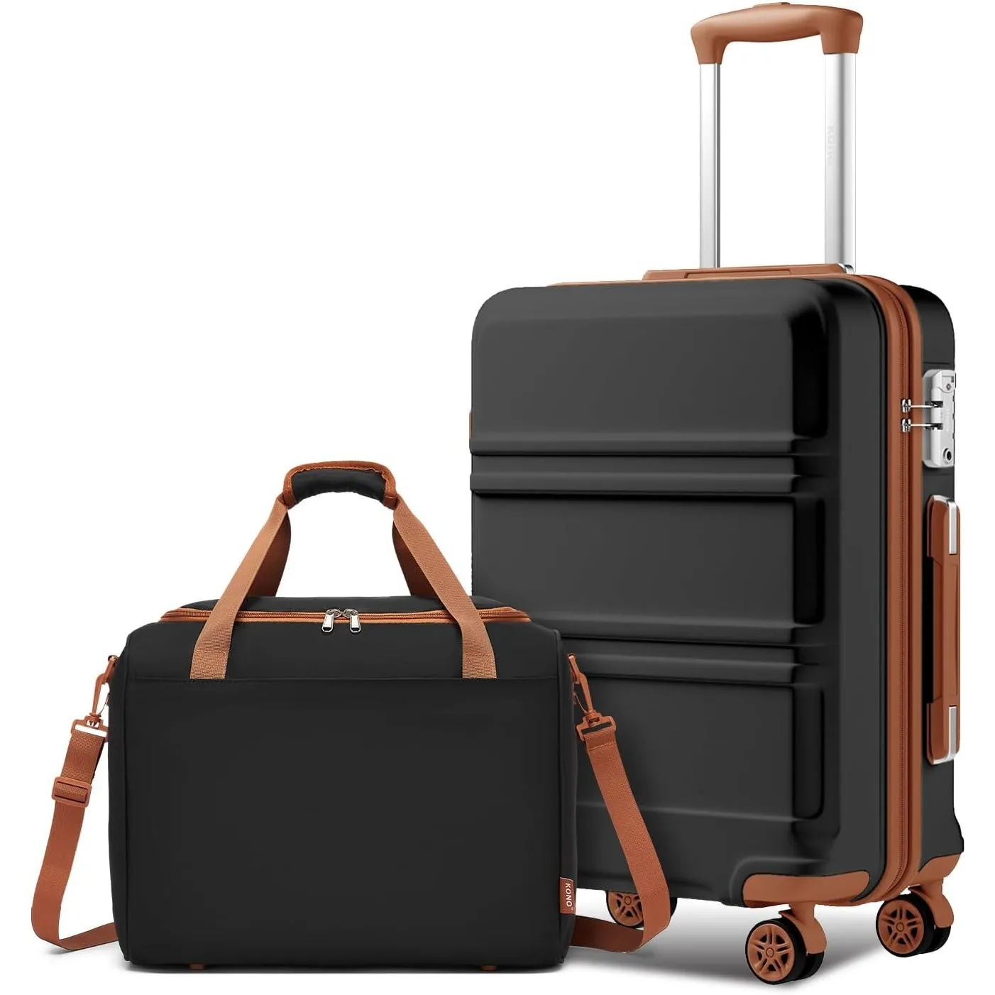 KONO 55cm Handgepäck Koffer Set 2 Teilig mit Ryanair Reisetasche 40x30x20cm