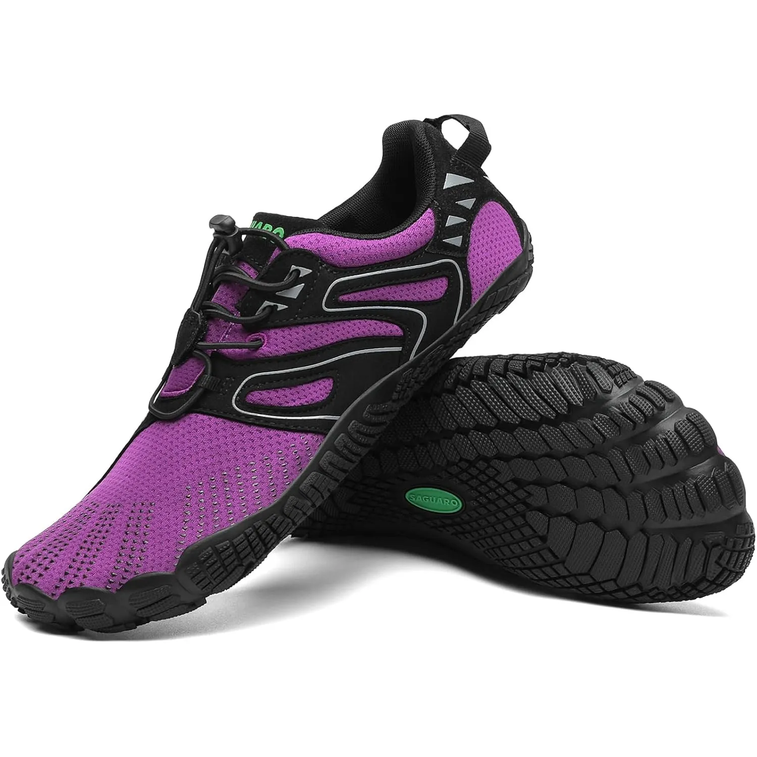 SAGUARO Unisex Barfußschuhe Outdoor Barfuss Traillaufschuhe Zehenschuhe mit Zero-Drop Solhe Gr.36-48