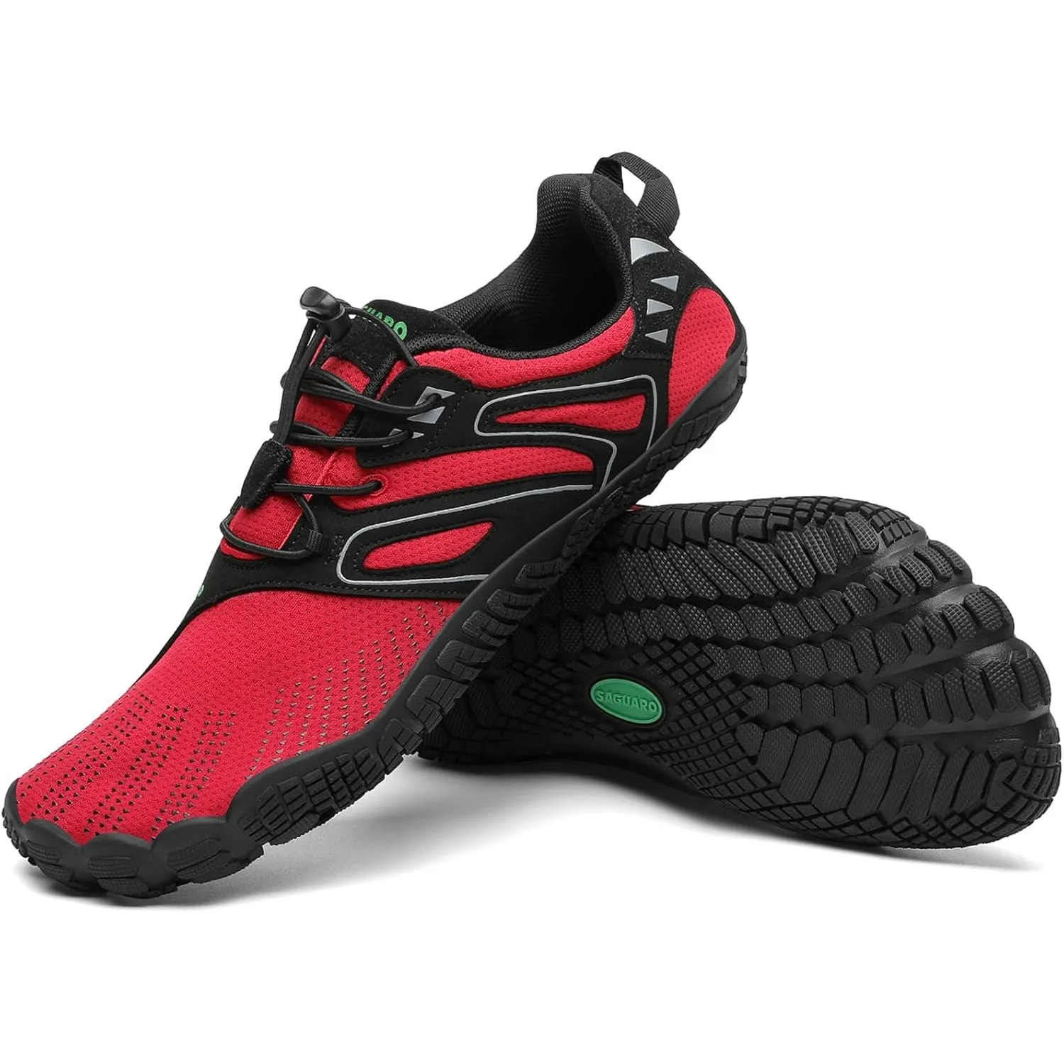SAGUARO Unisex Barfußschuhe Outdoor Barfuss Traillaufschuhe Zehenschuhe mit Zero-Drop Solhe Gr.36-48