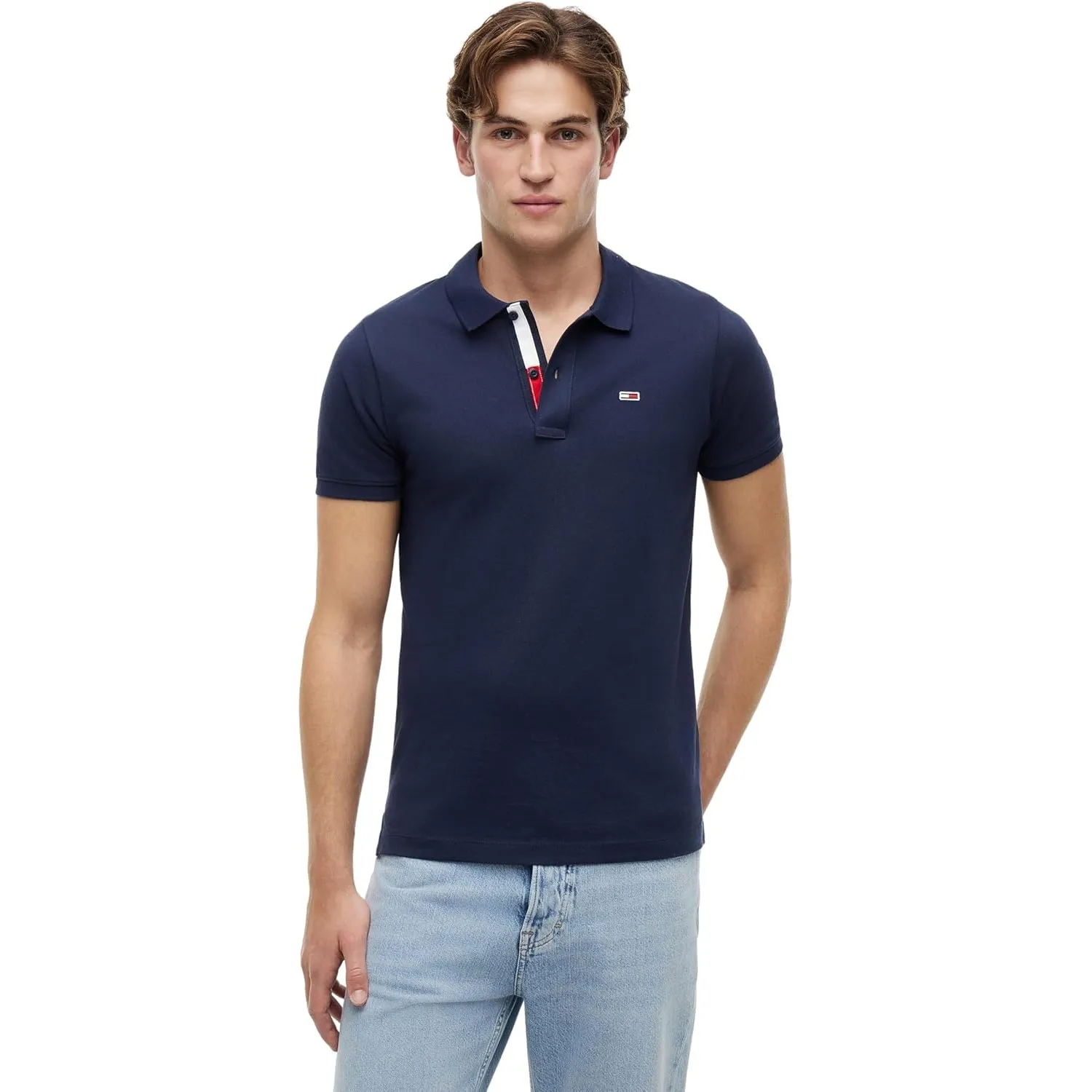 Tommy Jeans Herren Poloshirt Kurzarm Slim Fit