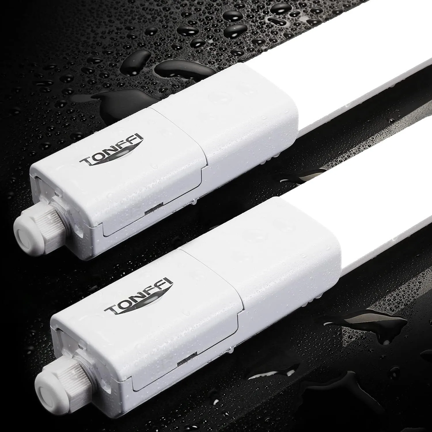 TONFFI 2 Stück LED Feuchtraumleuchte 150CM, 60W 7000LM 4000K Neutralweiß Verknüpfbar LED Deckenleuchte Röhre, IP65 Wass…