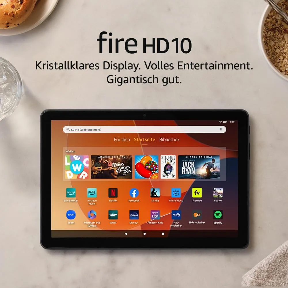 Zertifiziert und generalüberholt Fire HD 10-Tablet 2023, brillantes 10,1-Zoll-Full-HD-Display, Octa-Core-Prozessor, 3 G…