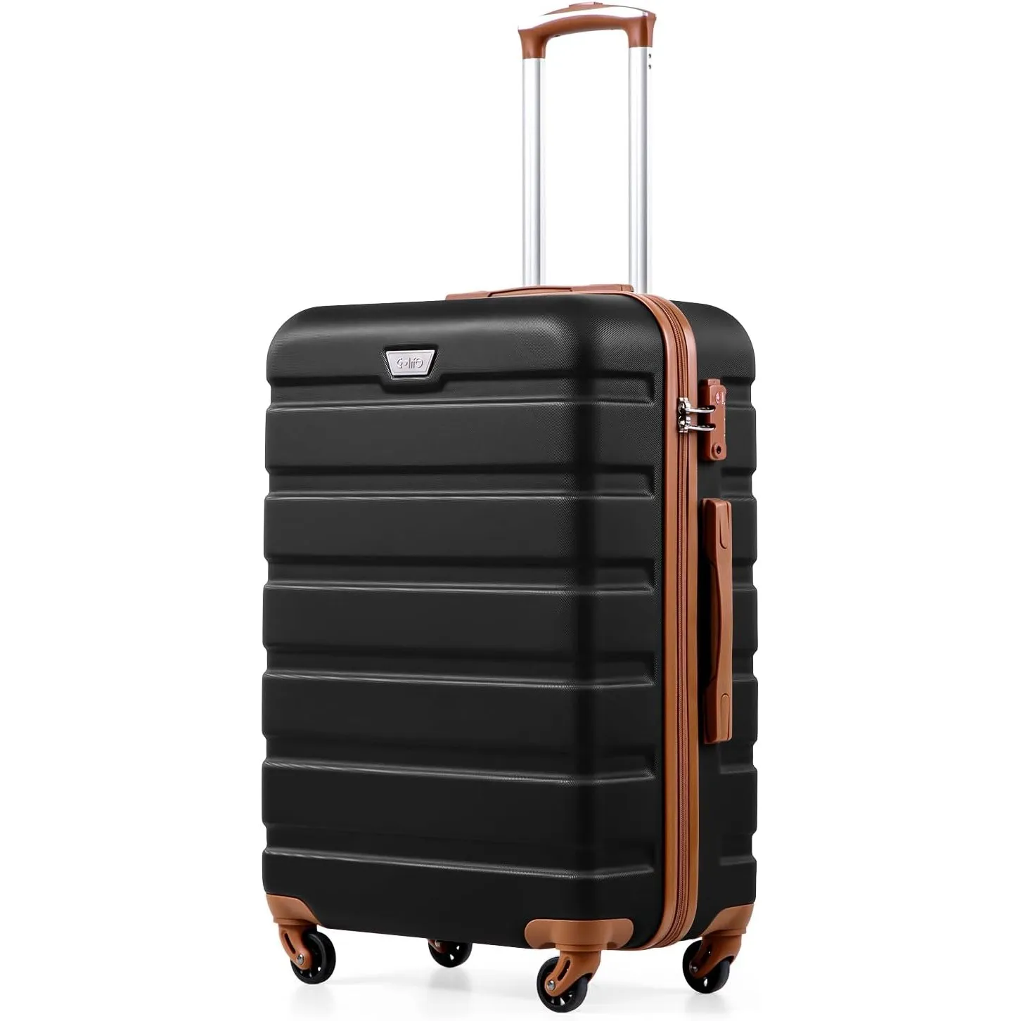 COOLIFE Mittelgroßer Koffer, 67cm L, PC+ABS, Reisekoffer mit Spinner Räder