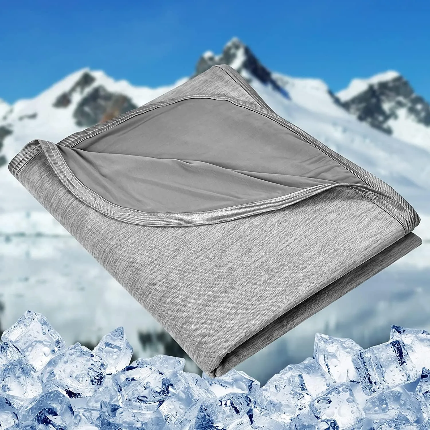HOMFINE Cooling Blankets for Hot Sleepers – Lightweight Summer Blanket with Japanese Arc-Chill Q-Max > 0.45 Cooling Fib…