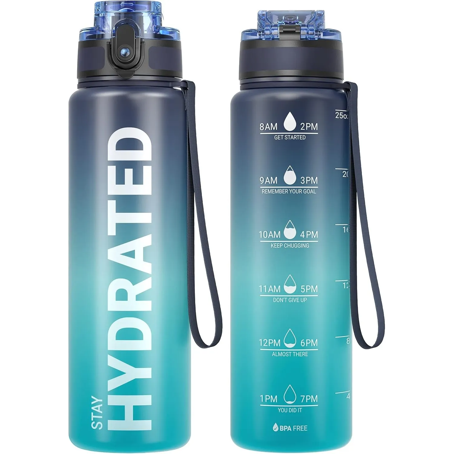 Sahara Sailor Trinkflasche, Sport Trinkflasche, [BPA-frei Tritan] 1L/500ML/750ML Auslaufsicher Sport Wasserflasche, Spo…