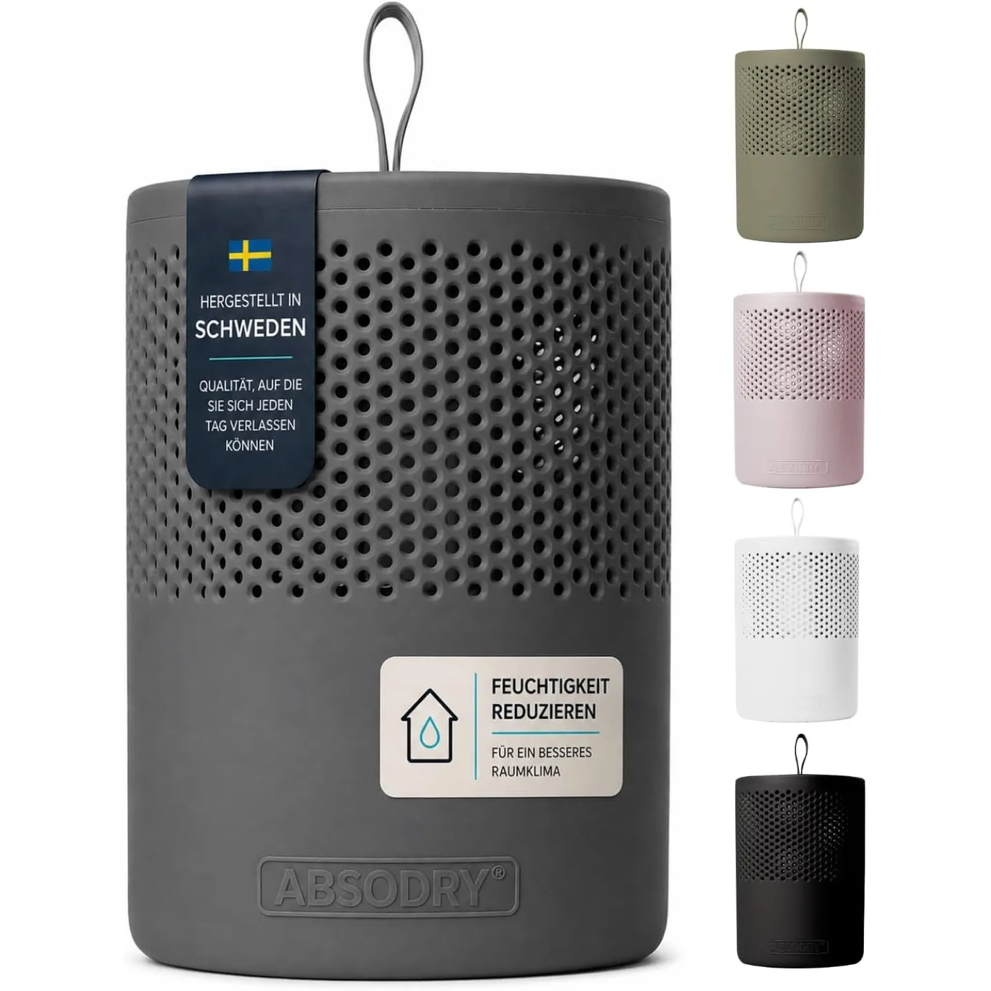 AbsoDry Luftentfeuchter ohne Strom bis 25m² - Inklusive Nachfüllpack - Aus recyceltem Kunststoff - Raumentfeuchter für …