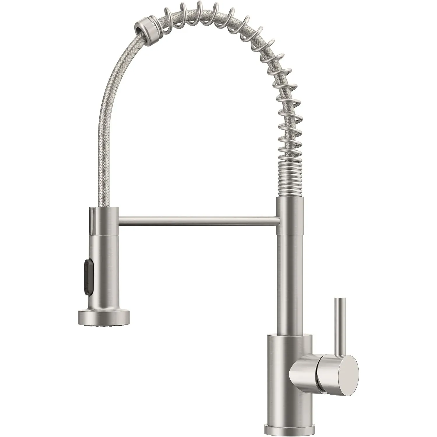 FORIOUS Wasserhahn Küche, Hoher Bogen Hochdruck Küchenarmatur mit Herunterziehen Brause Armatur, Mischbatterie Spültisc…