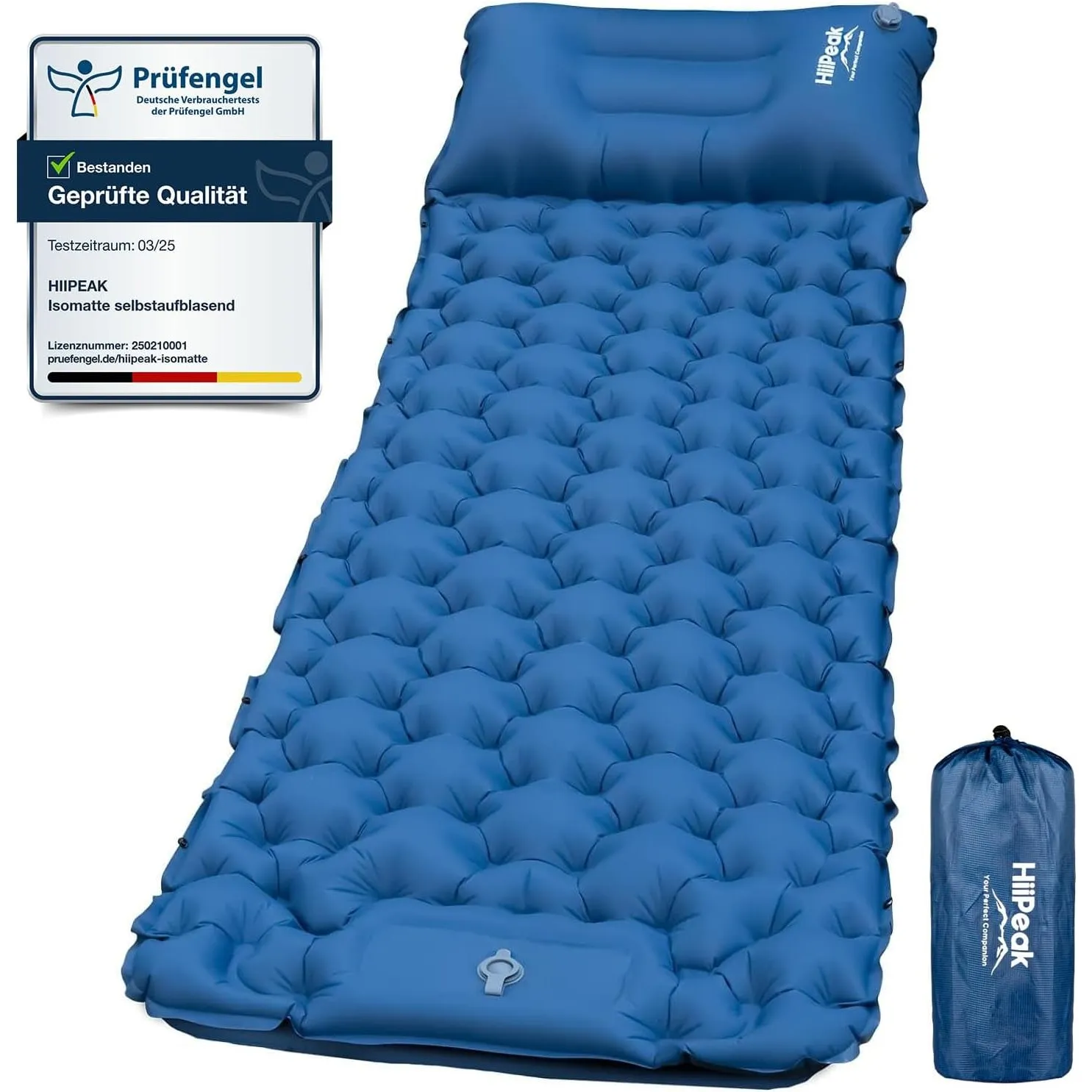 HiiPeak Isomatte Ultraleicht hoch Camping matratze mit integrierten kopfkissen Outdoor luftmatratze schlafmatte kleines…