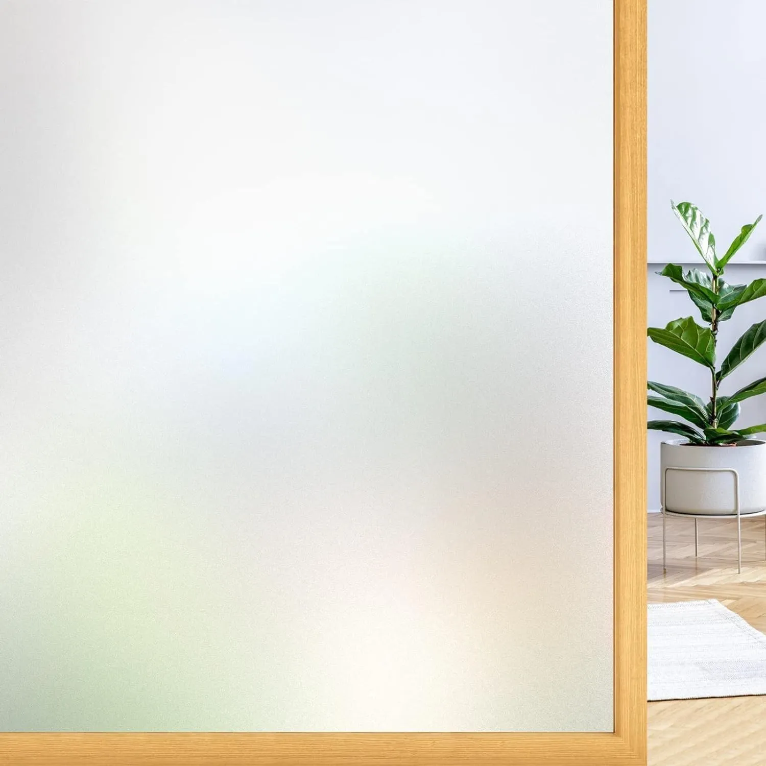 rabbitgoo Fensterfolie Blickdicht Milchglasfolie Klebefolie Matt 44,5x400cm