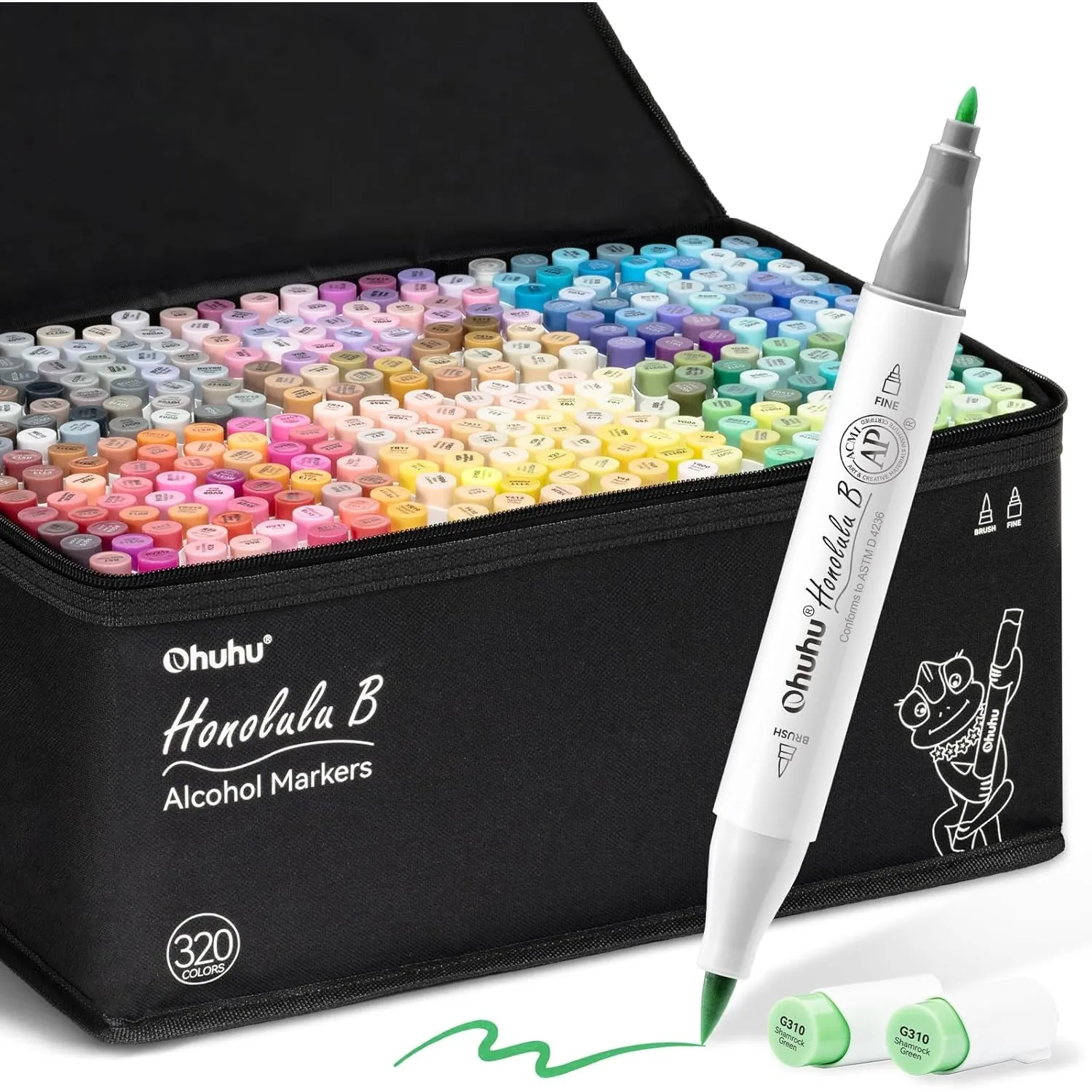 Ohuhu Alkohol Marker 320 Pinsel & Fein Kunst Skizzen Set