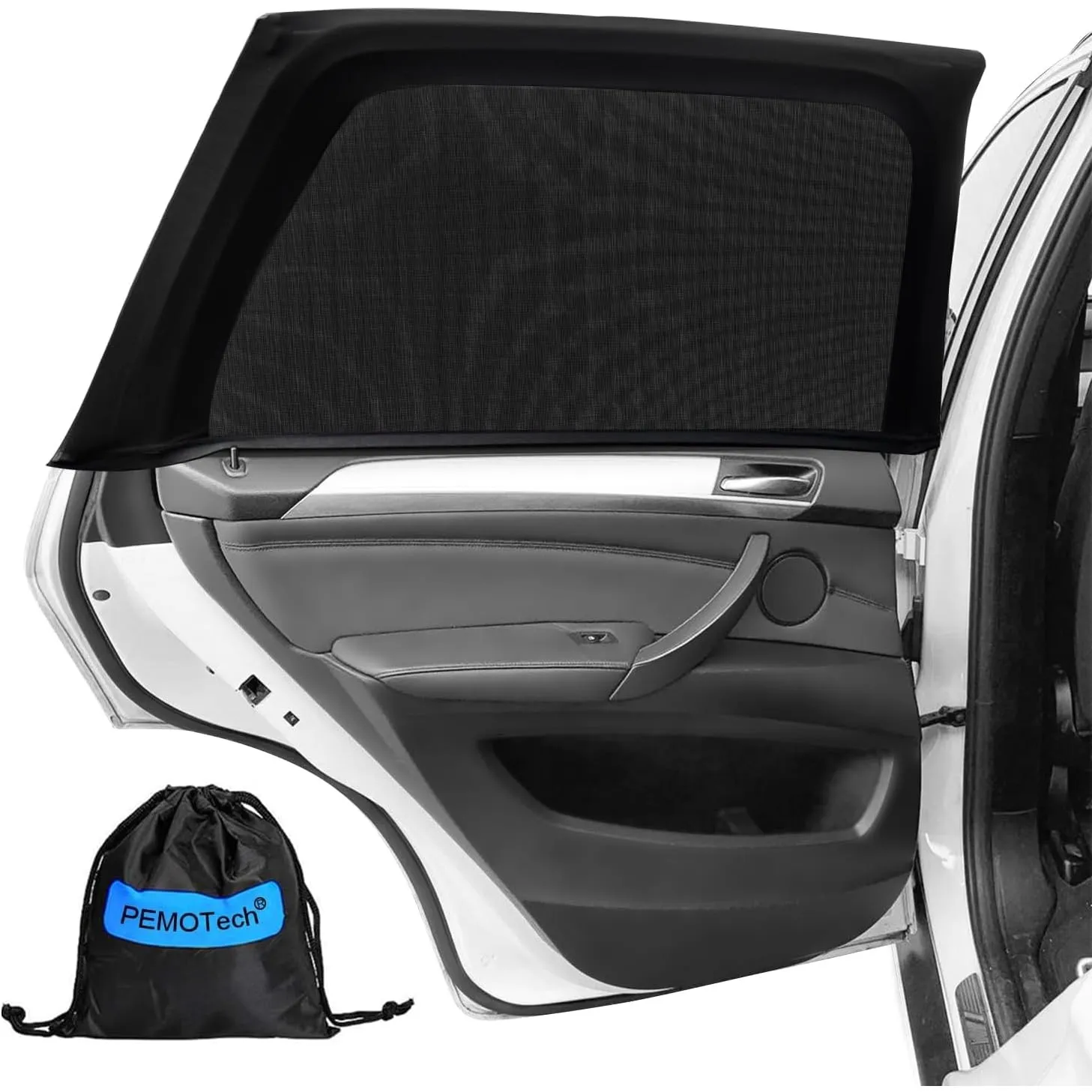 PEMOTech Sonnenschutz Auto Baby,(2-Stück)ZERTIFIZIERTER UV-Schutz,[2026 Upgrade] Nachhaltiges & Hochwertiges Atmungsakt…