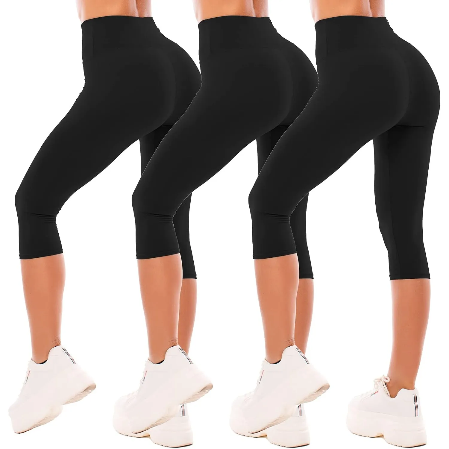 SINOPHANT Leggings Damen 3/4 High Waist Elastische Blickdicht Große Größen Leggins