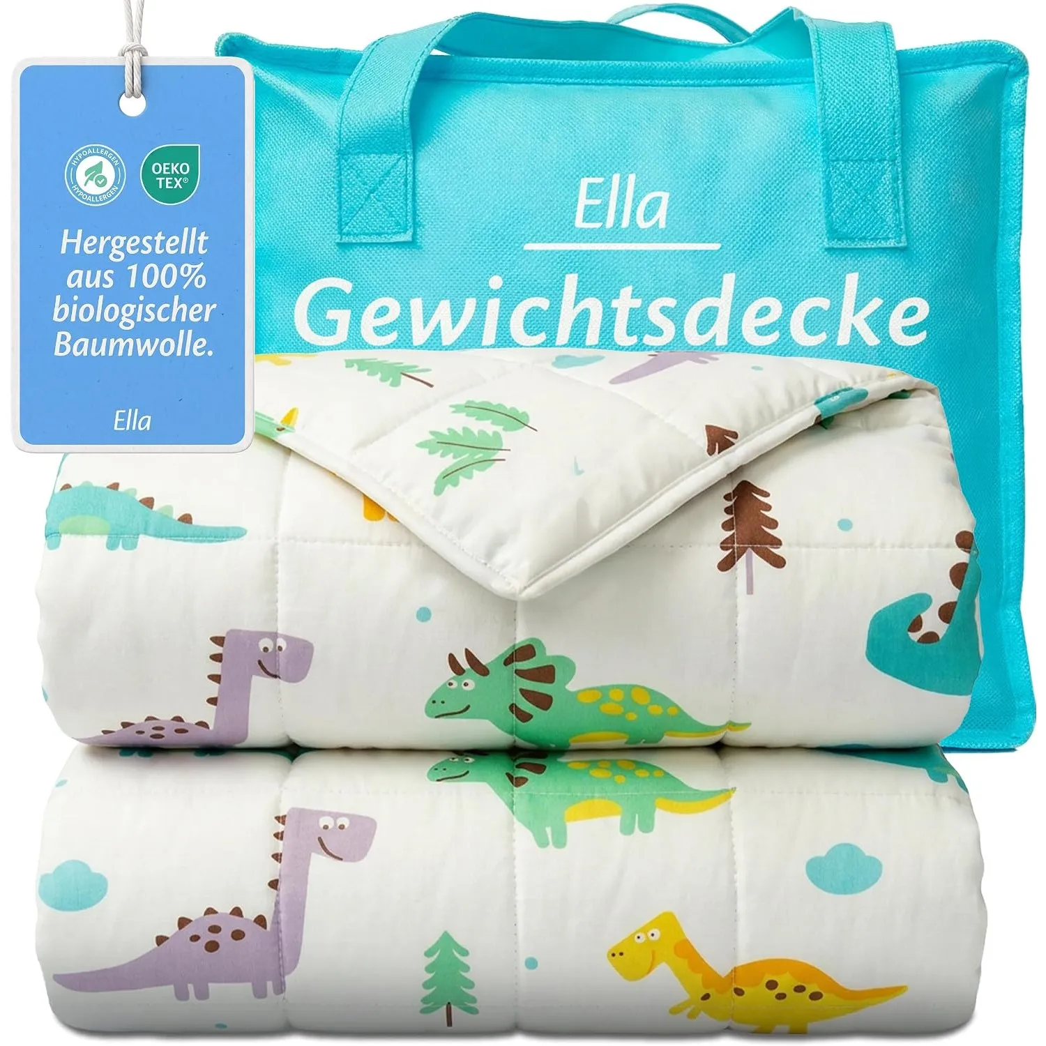 Ella Gewichtsdecke Kinder 3,2 kg Therapiedecke 100x150 cm