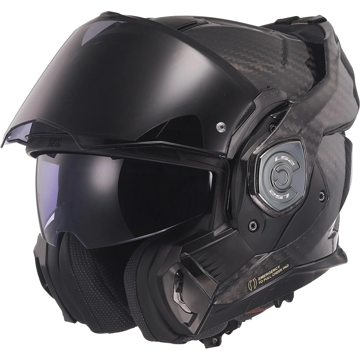 LS2, Klapphelm Motorrad ADVANT X Carbon Gloss Carbon, S