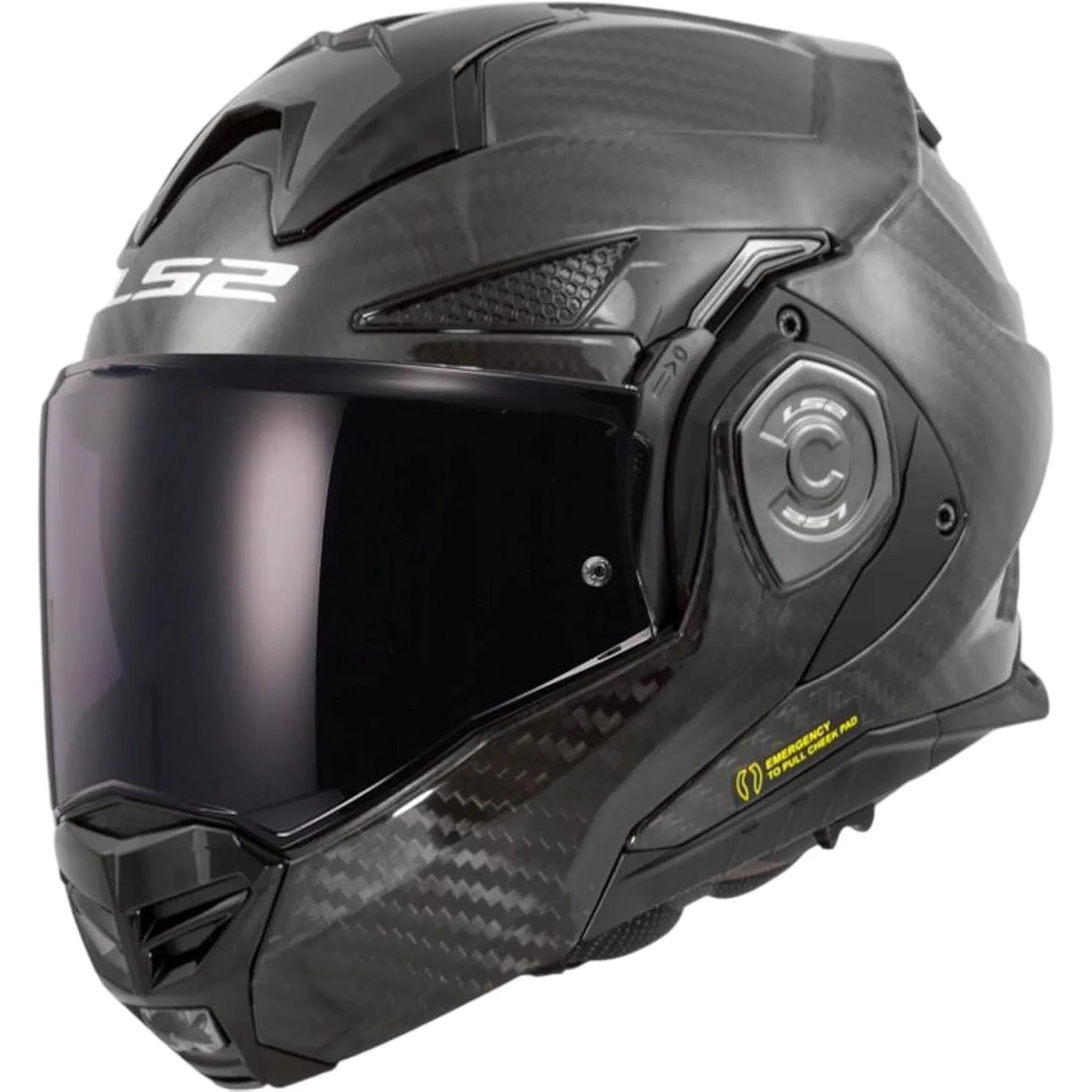 LS2, Klapphelm Motorrad ADVANT X Carbon Gloss Carbon, XXXL