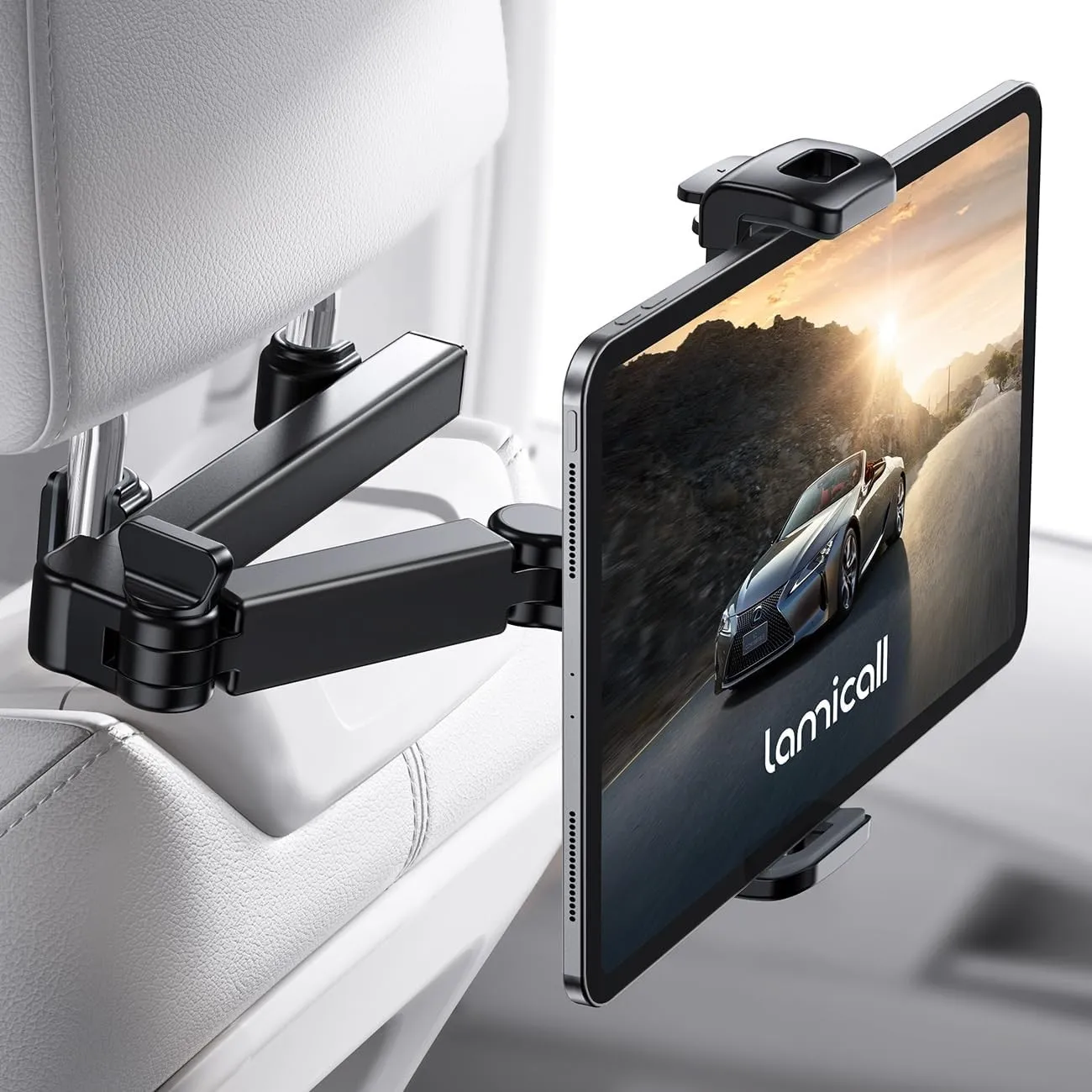 Lamicall Tablet Halterung Auto, Tablethalterungen Auto - Ausziehbar KFZ Tablet Halter Kopfstütze, Universal Tablet Kopf…