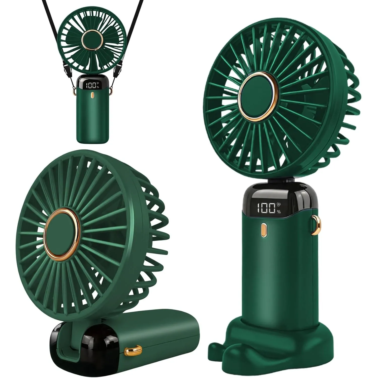 Jsdoin Handventilator, Tragbarer Mini Ventilator, Wiederaufladbar, Kleiner Taschenventilator Mit 5 Geschwindigkeitsstuf…