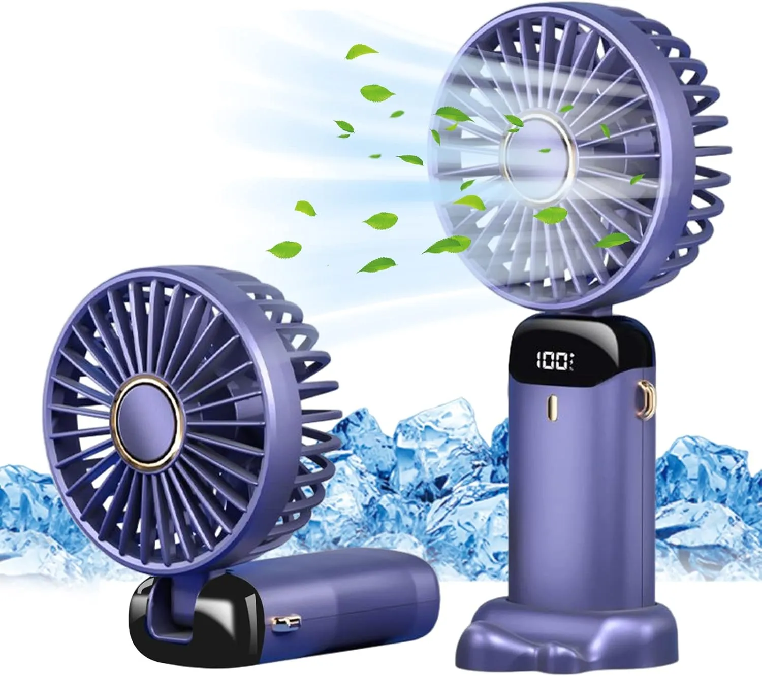 Jsdoin Handventilator, Tragbarer Mini Ventilator, Wiederaufladbar, Kleiner Taschenventilator Mit 5 Geschwindigkeitsstuf…